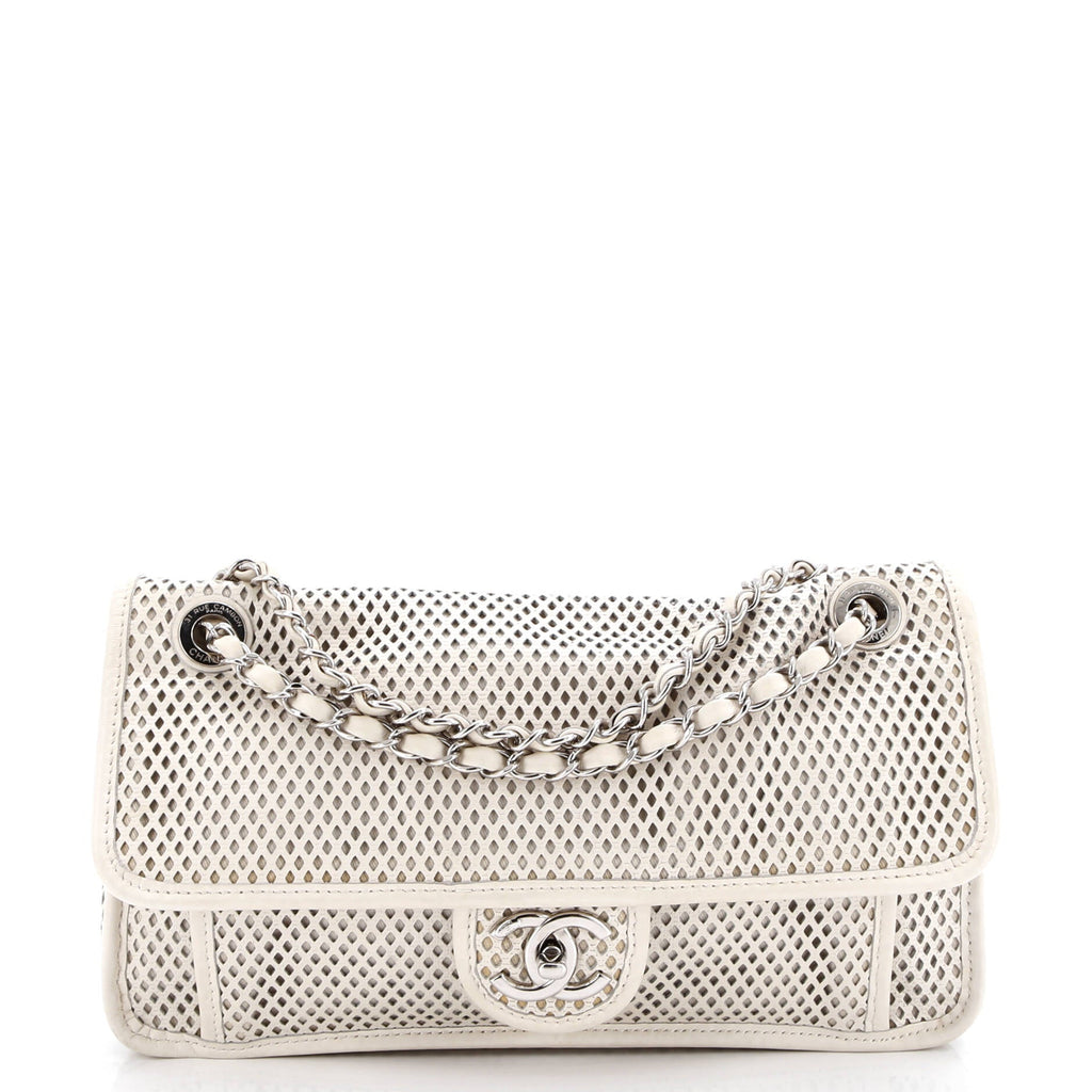 Up In The Air Flap Bag Perforated Leather Medium