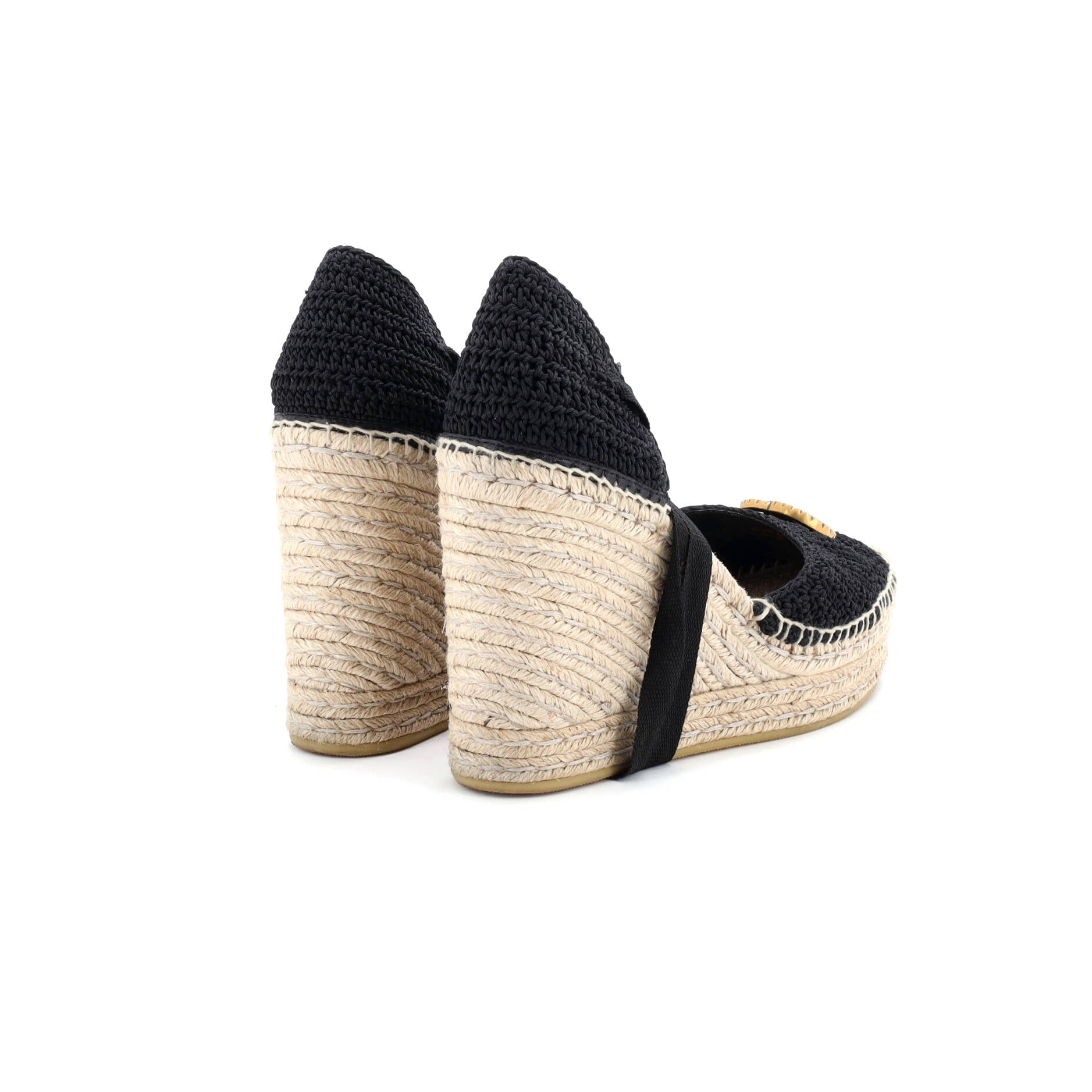 Women’s Pearly GG Wedge Espadrilles Crochet Cotton