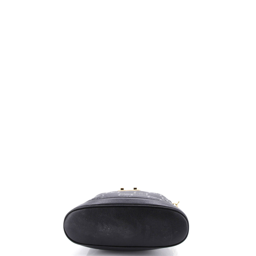Wonka Convertible Top Handle Bucket Bag Debossed GG Leather Small
