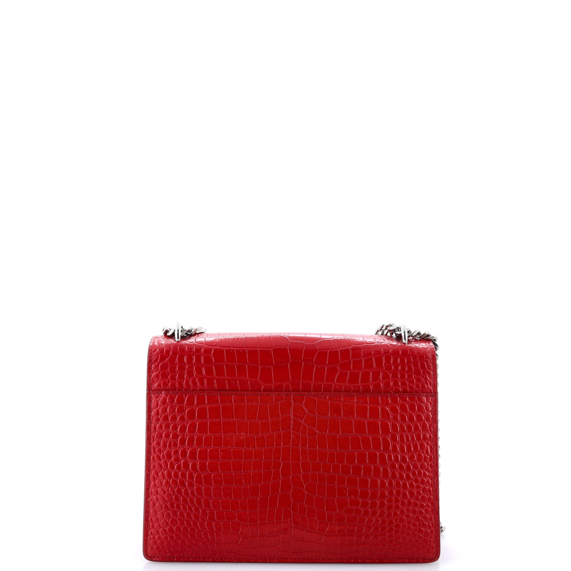 Sunset Crossbody Bag Crocodile Embossed Leather Medium