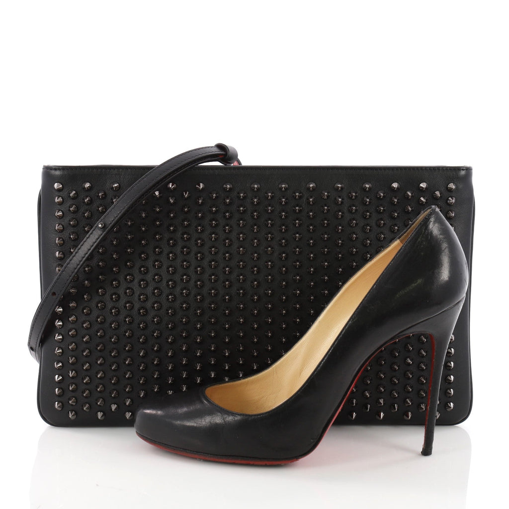 Loubiposh Clutch Spiked Leather