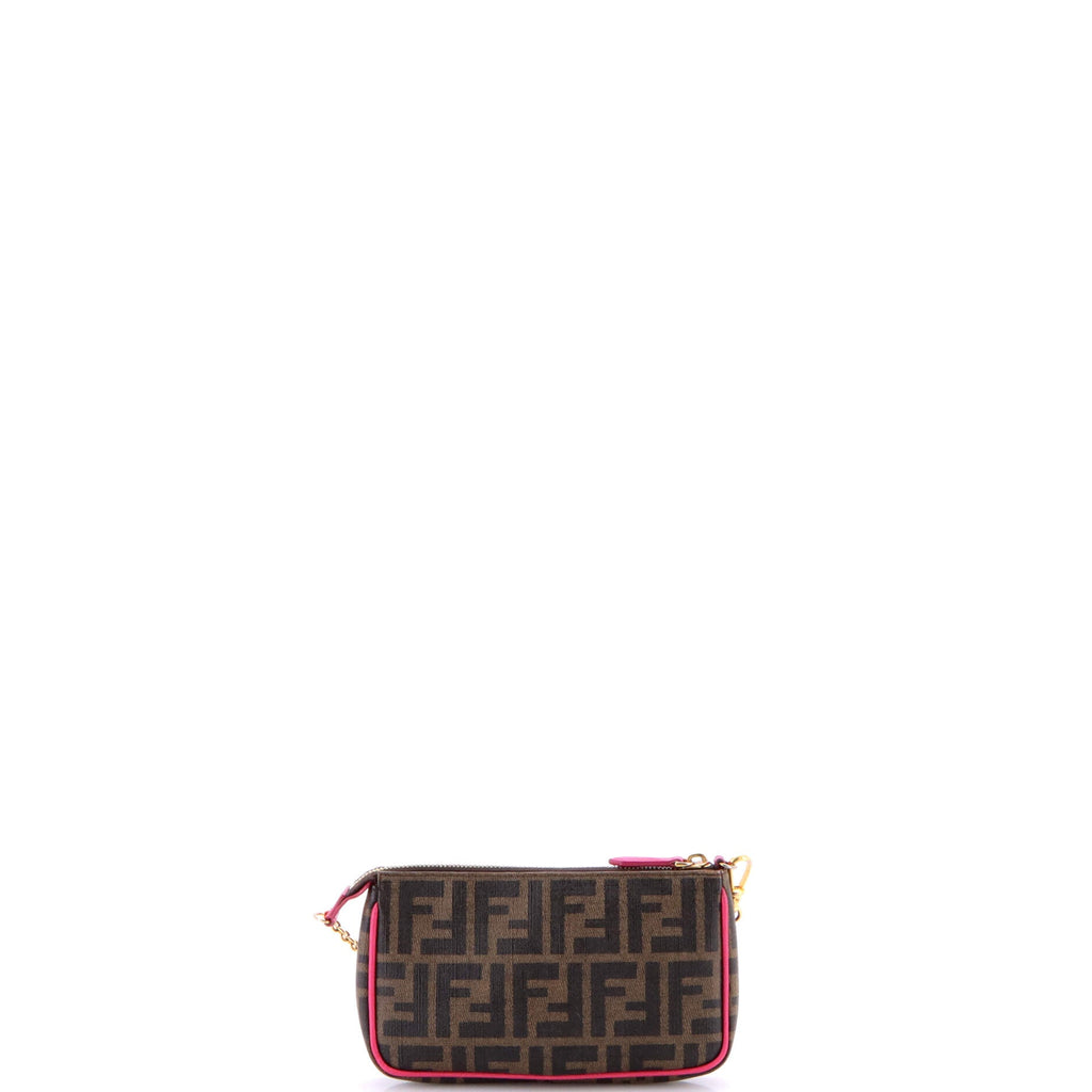 Chain Pochette Zucca Coated Canvas