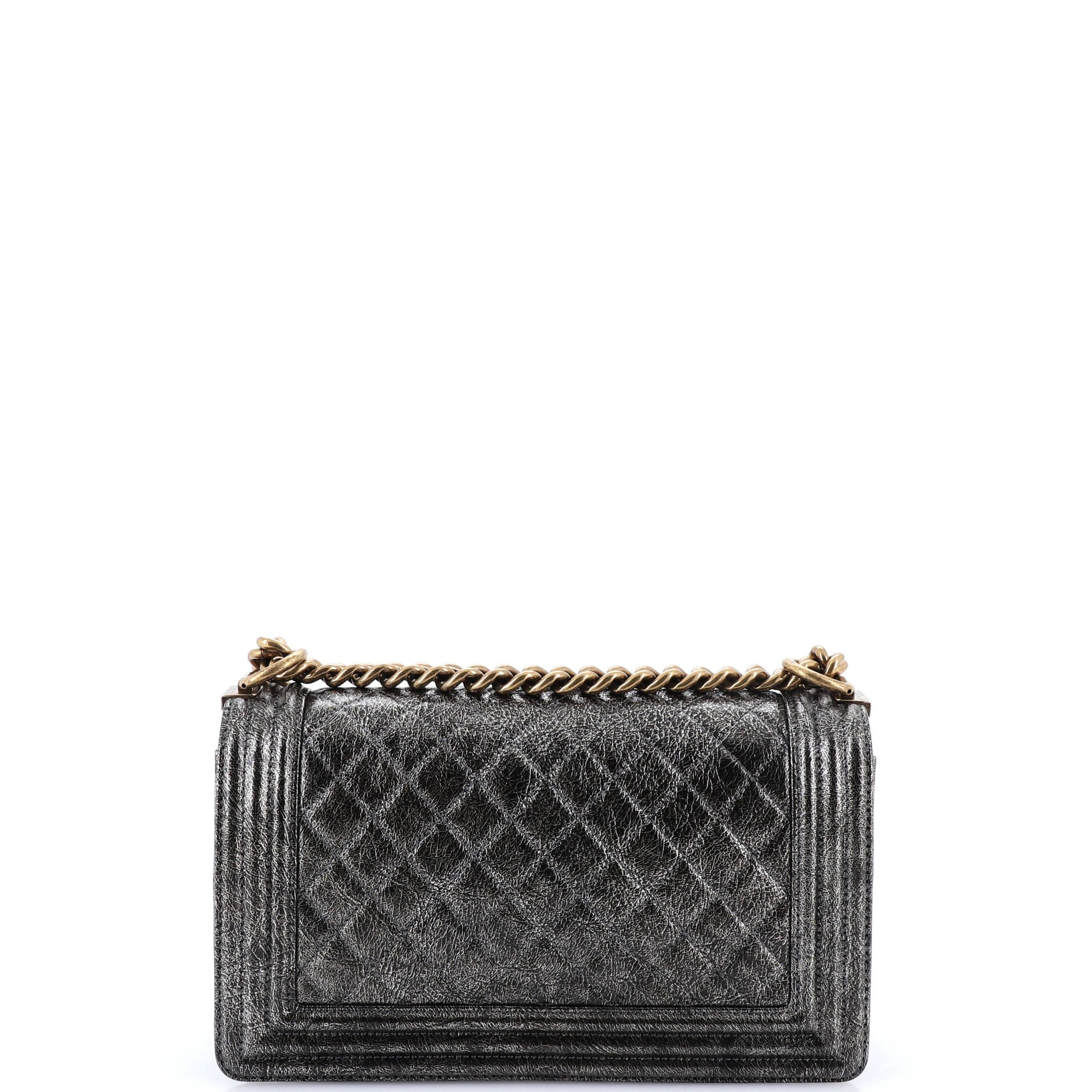 Boy Flap Bag Quilted Crackled Calfskin Old Medium
