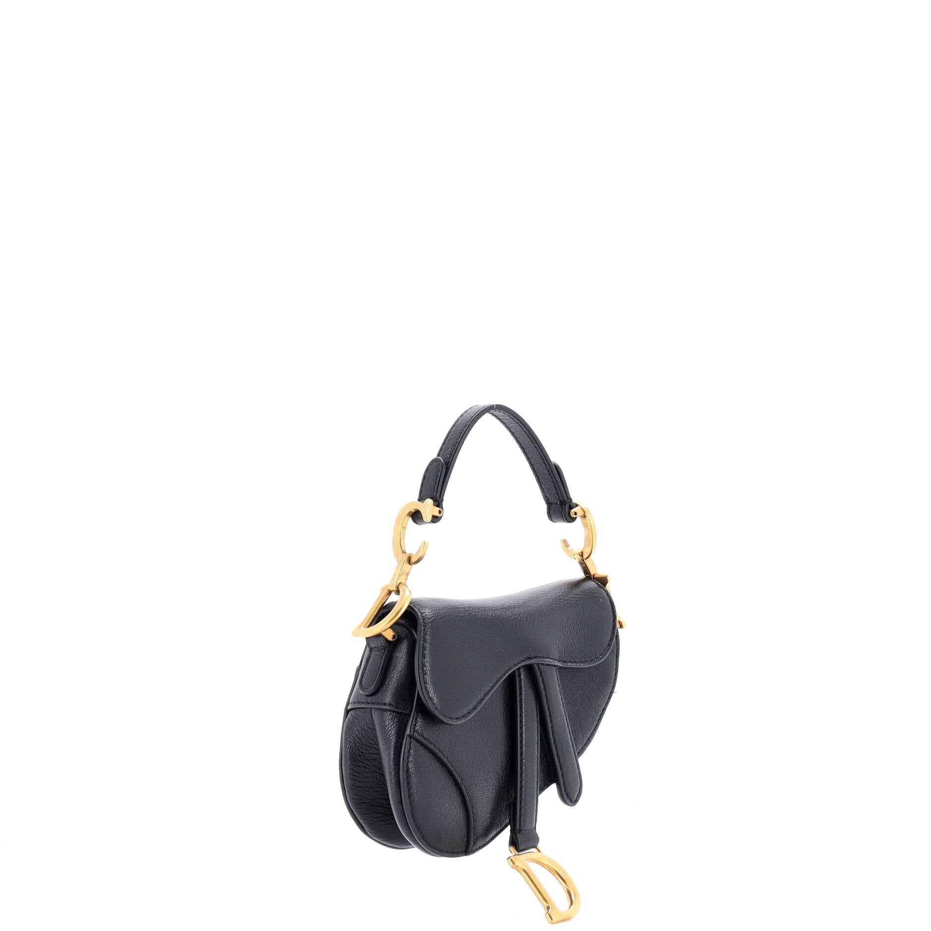 Saddle Handbag with Strap Leather Micro