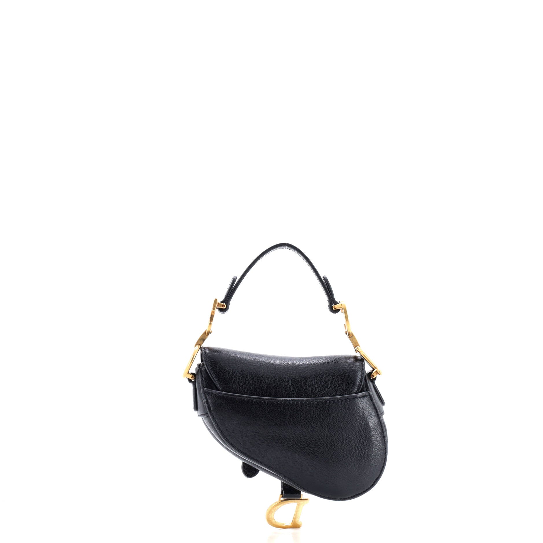 Saddle Handbag with Strap Leather Micro