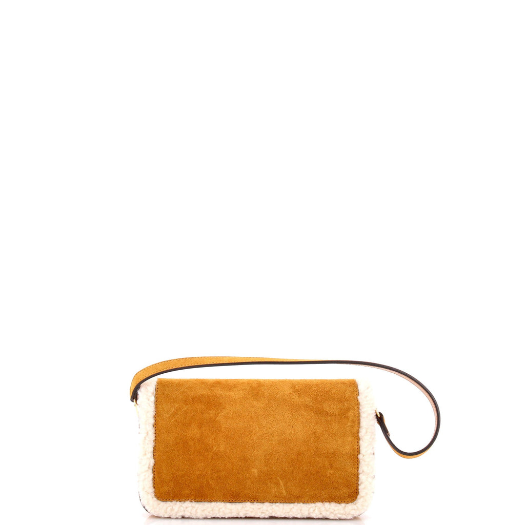 Horsebit 1955 Shoulder Bag Suede with Shearling Mini