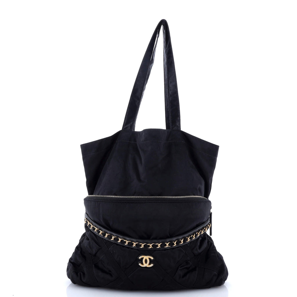 Lifestyle Foldable Tote Nylon with Grosgrain