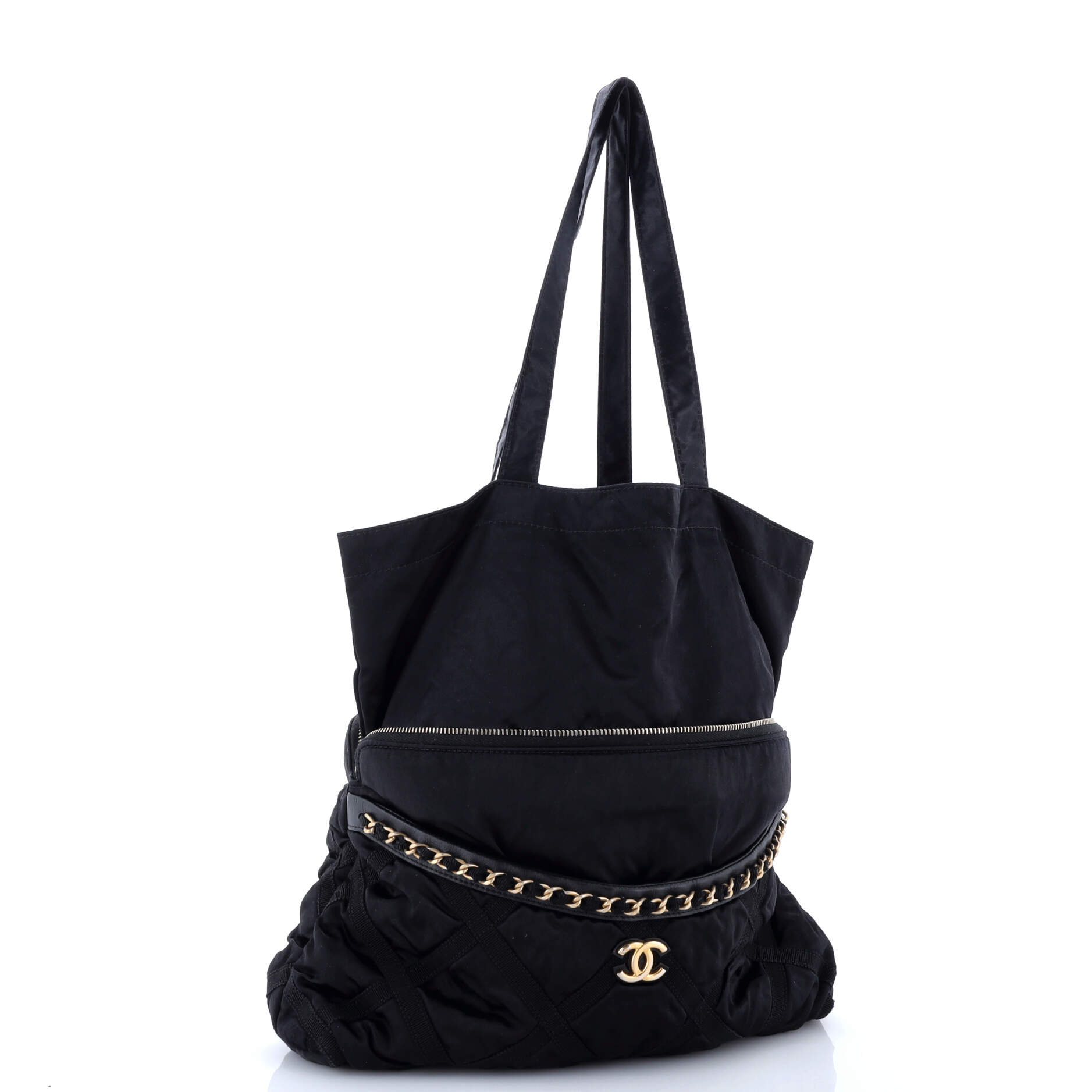 Lifestyle Foldable Tote Nylon with Grosgrain
