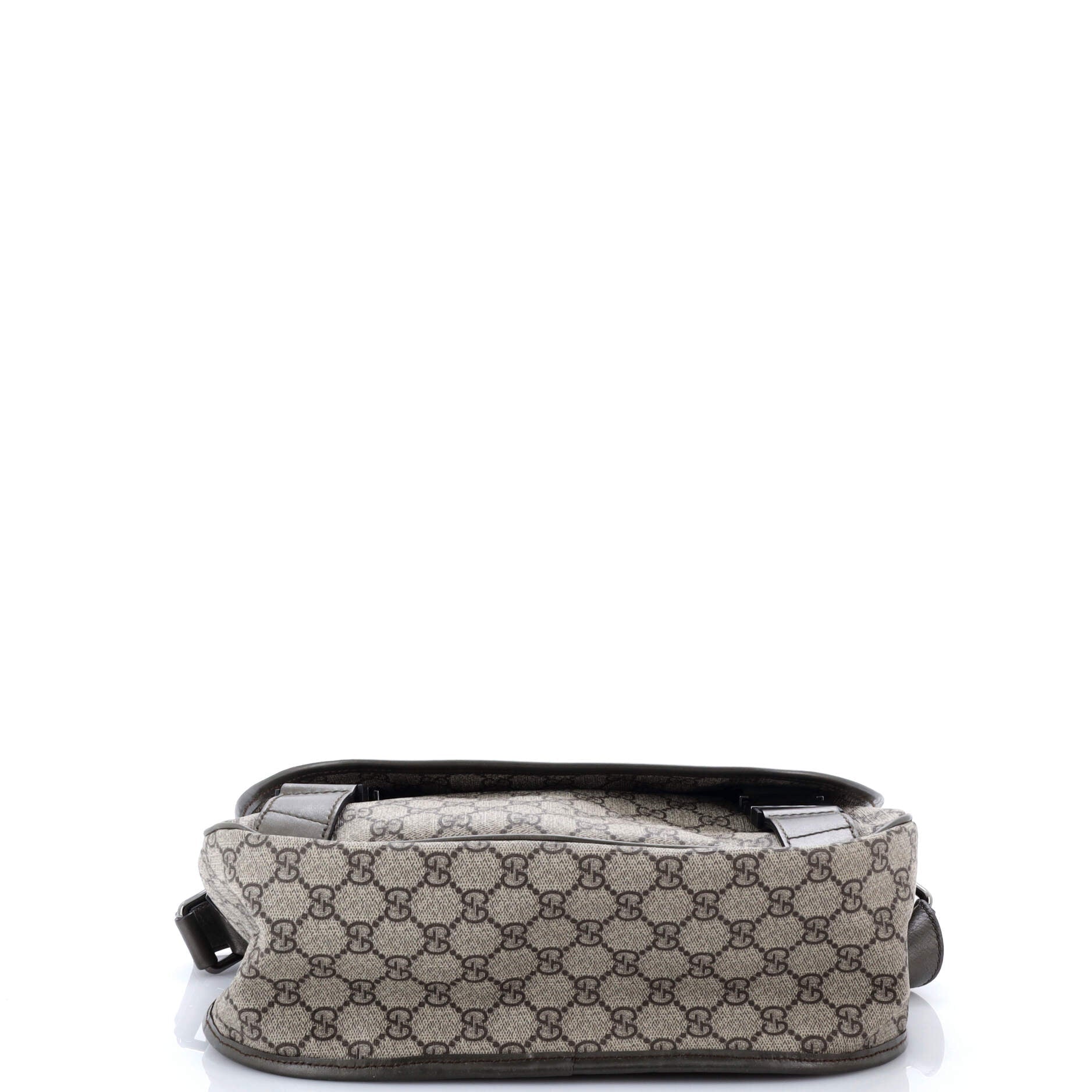 Double Buckle Messenger Bag GG Coated Canvas Medium