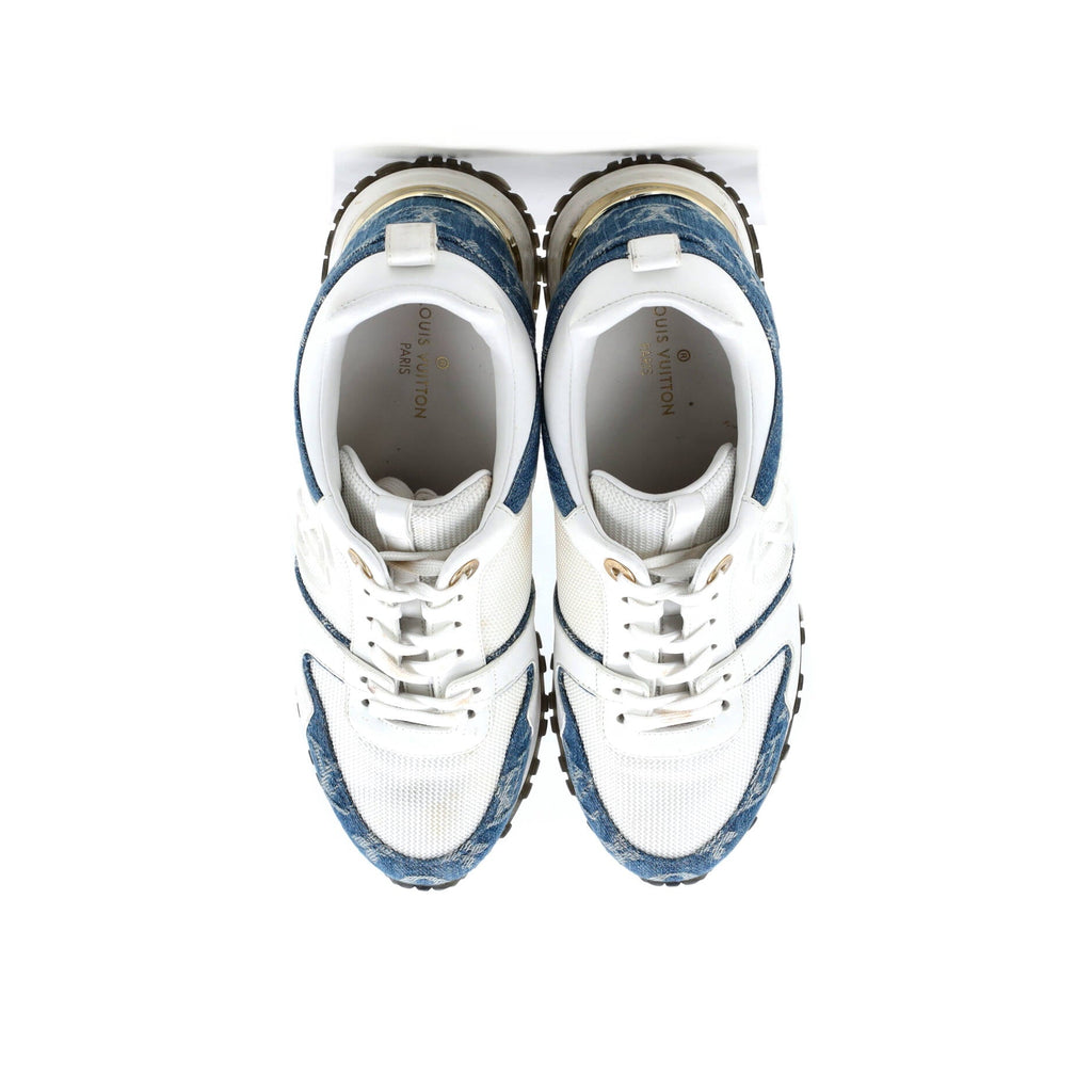 Women's Run Away Sneakers Mesh with Monogram Denim and Leather