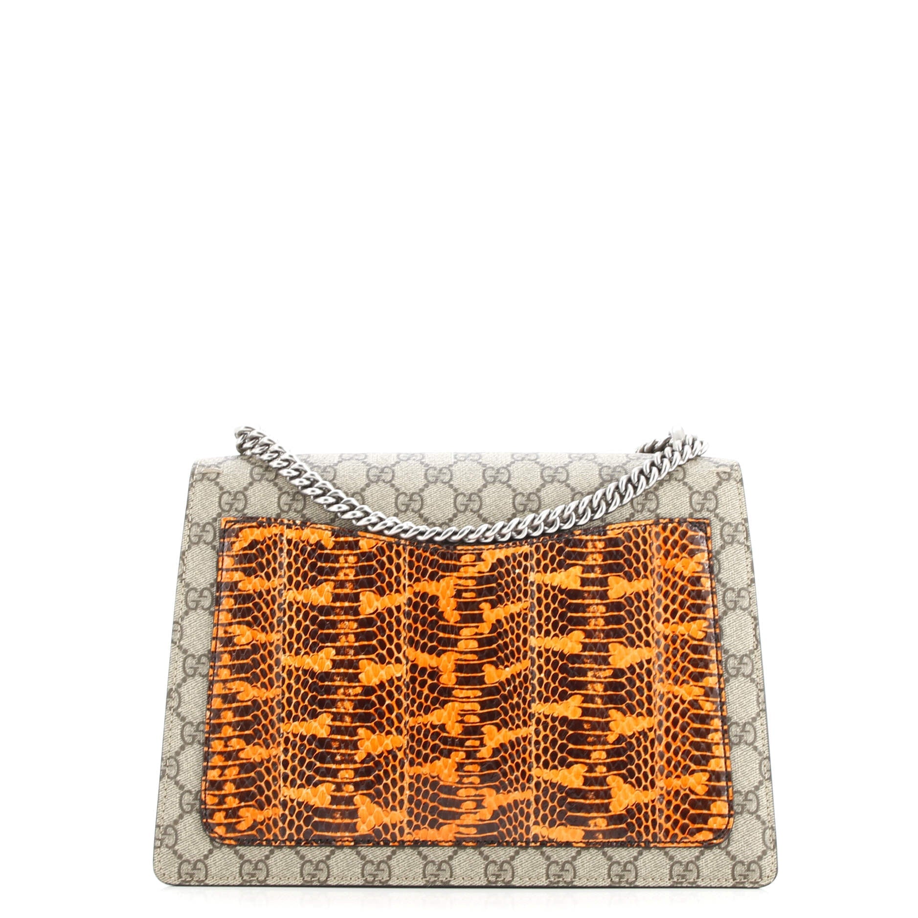 Dionysus Bag Embroidered GG Coated Canvas with Python Medium