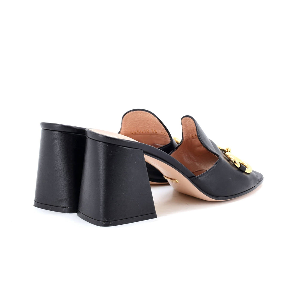 Women's Horsebit Block Heel Sandals Leather