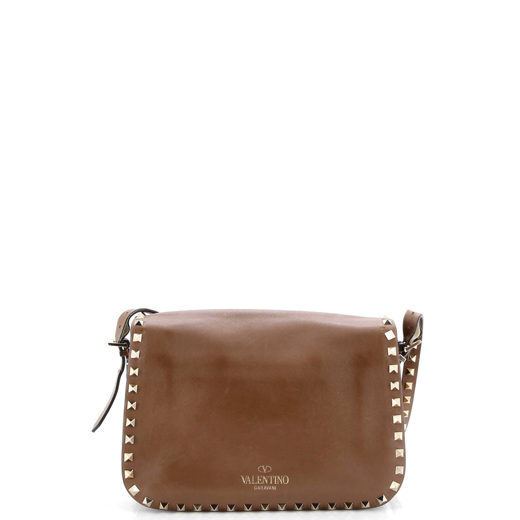 Rockstud Flip Lock Flap Bag Leather Small