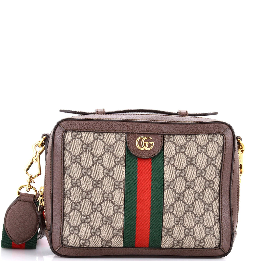 Ophidia Zip Around Camera Bag GG Coated Canvas Small