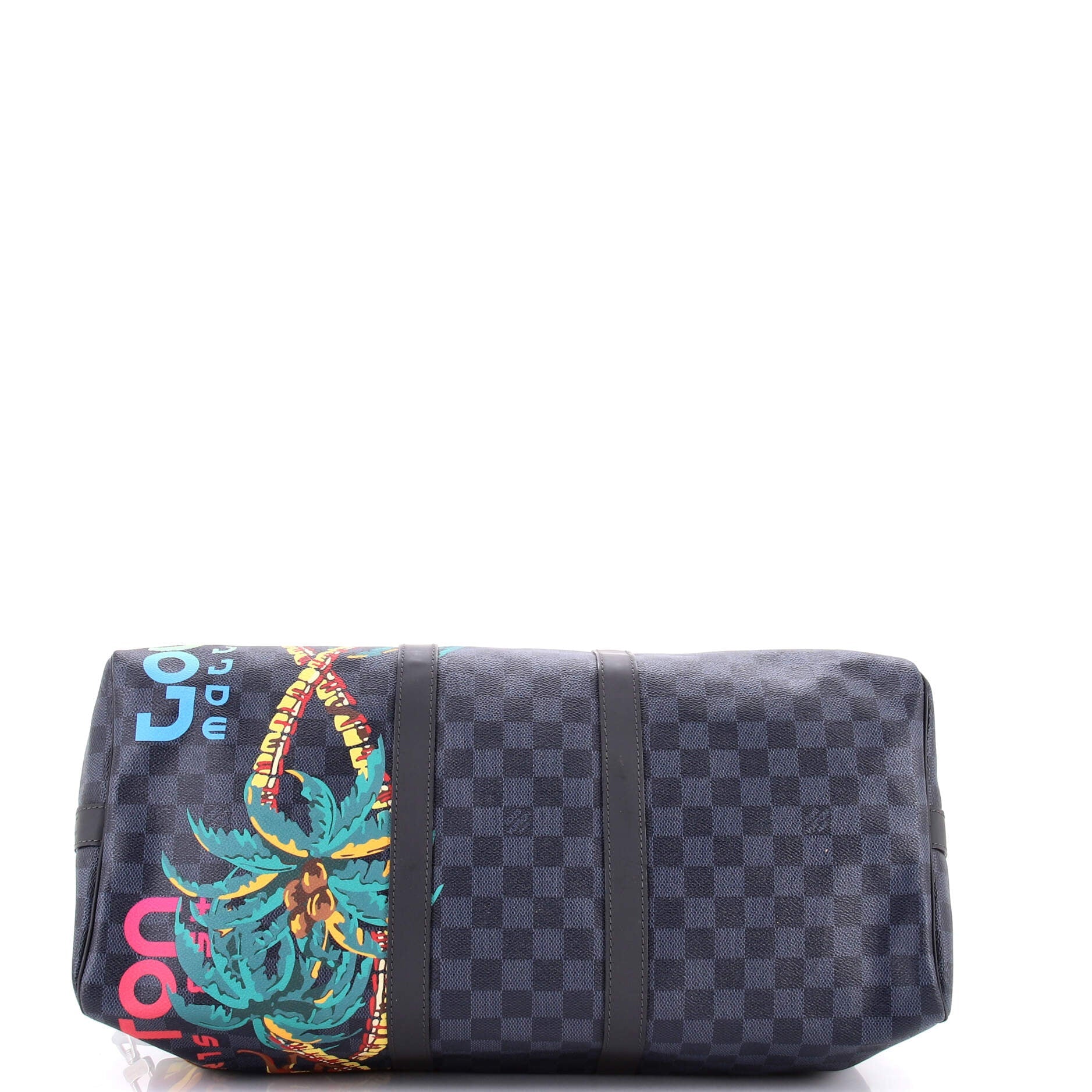 Keepall Bandouliere Bag Limited Edition Damier Cobalt Jungle 45