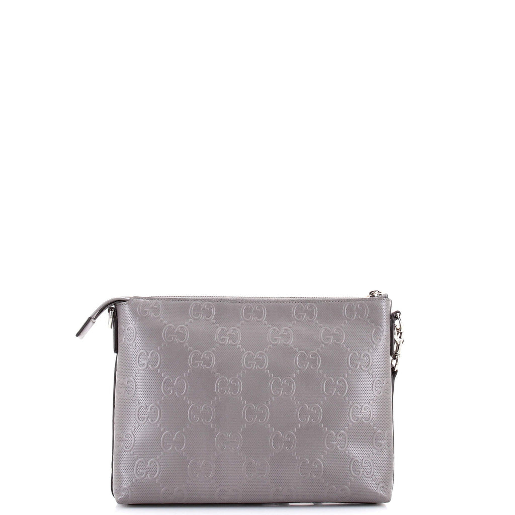 Convertible Messenger Bag GG Embossed Perforated Leather Medium
