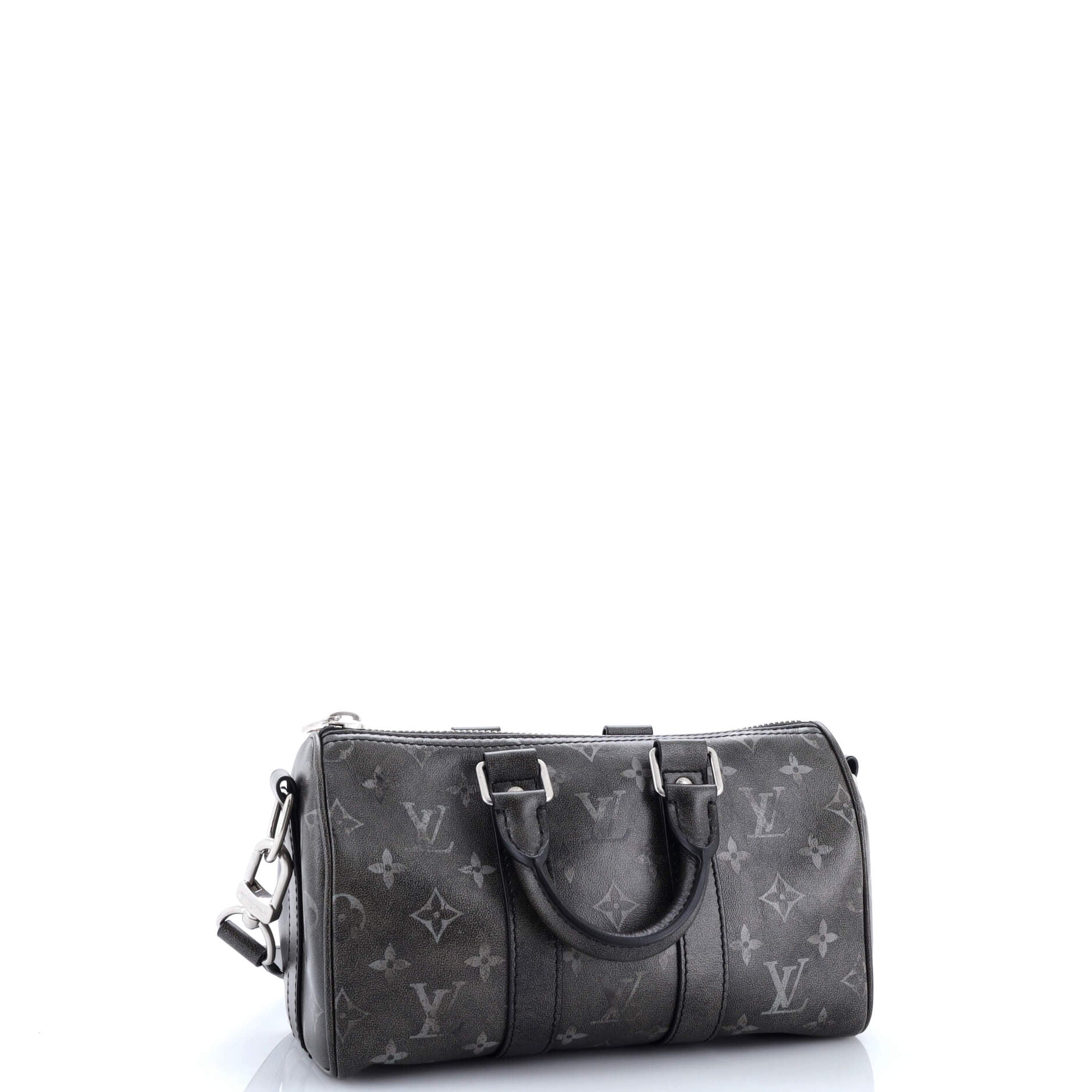 Keepall Bandouliere Bag Brushed Monogram Leather 25