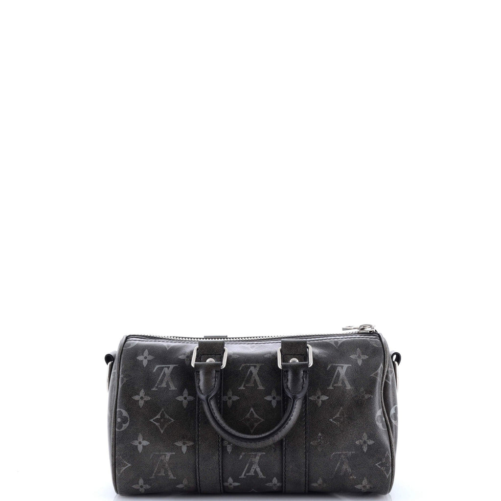 Keepall Bandouliere Bag Brushed Monogram Leather 25