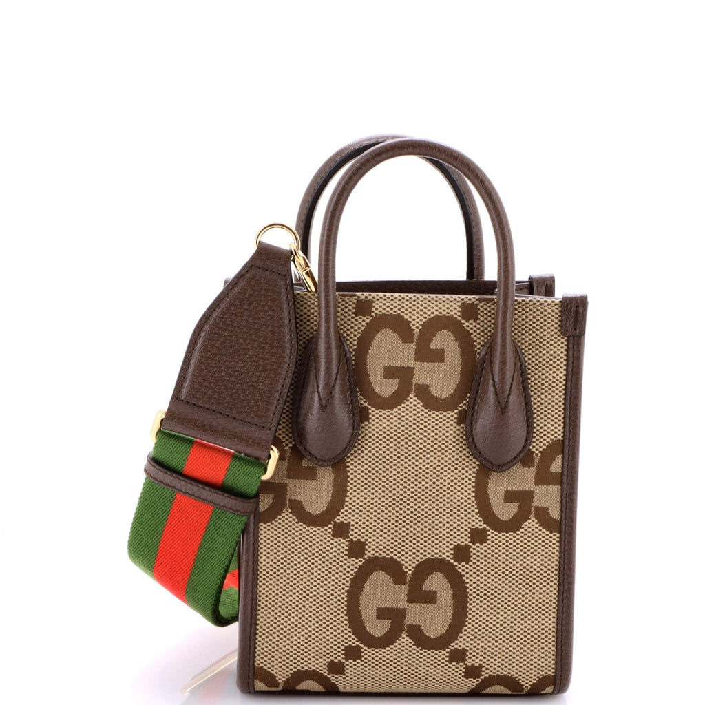 Vertical Tote Jumbo GG Canvas Mini