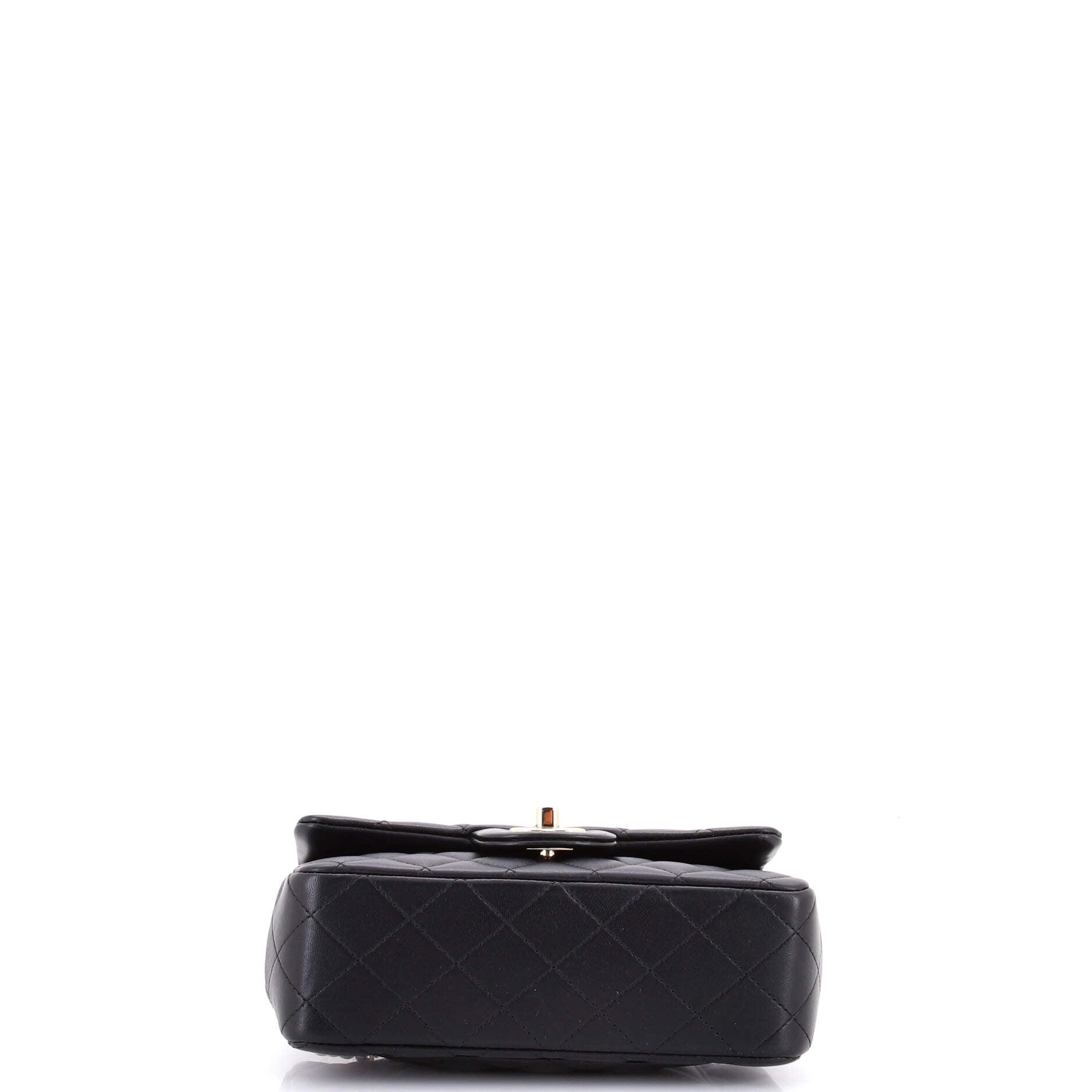 Classic Single Flap Top Handle Bag Quilted Lambskin Mini