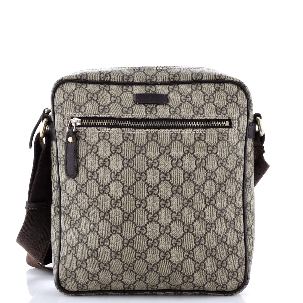 Front Zip Messenger GG Coated Canvas Medium