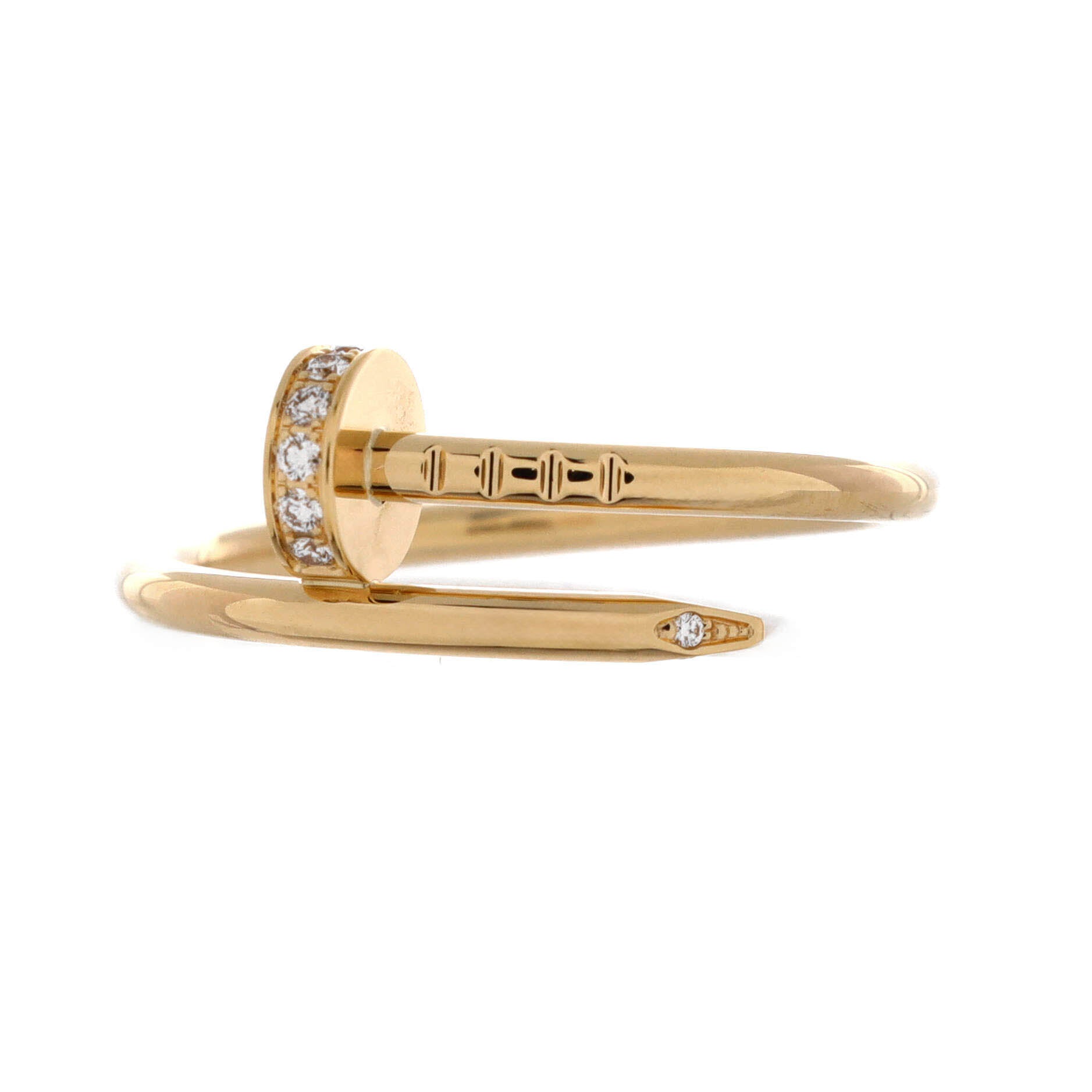 Juste un Clou Ring 18K Yellow Gold and Diamonds Small