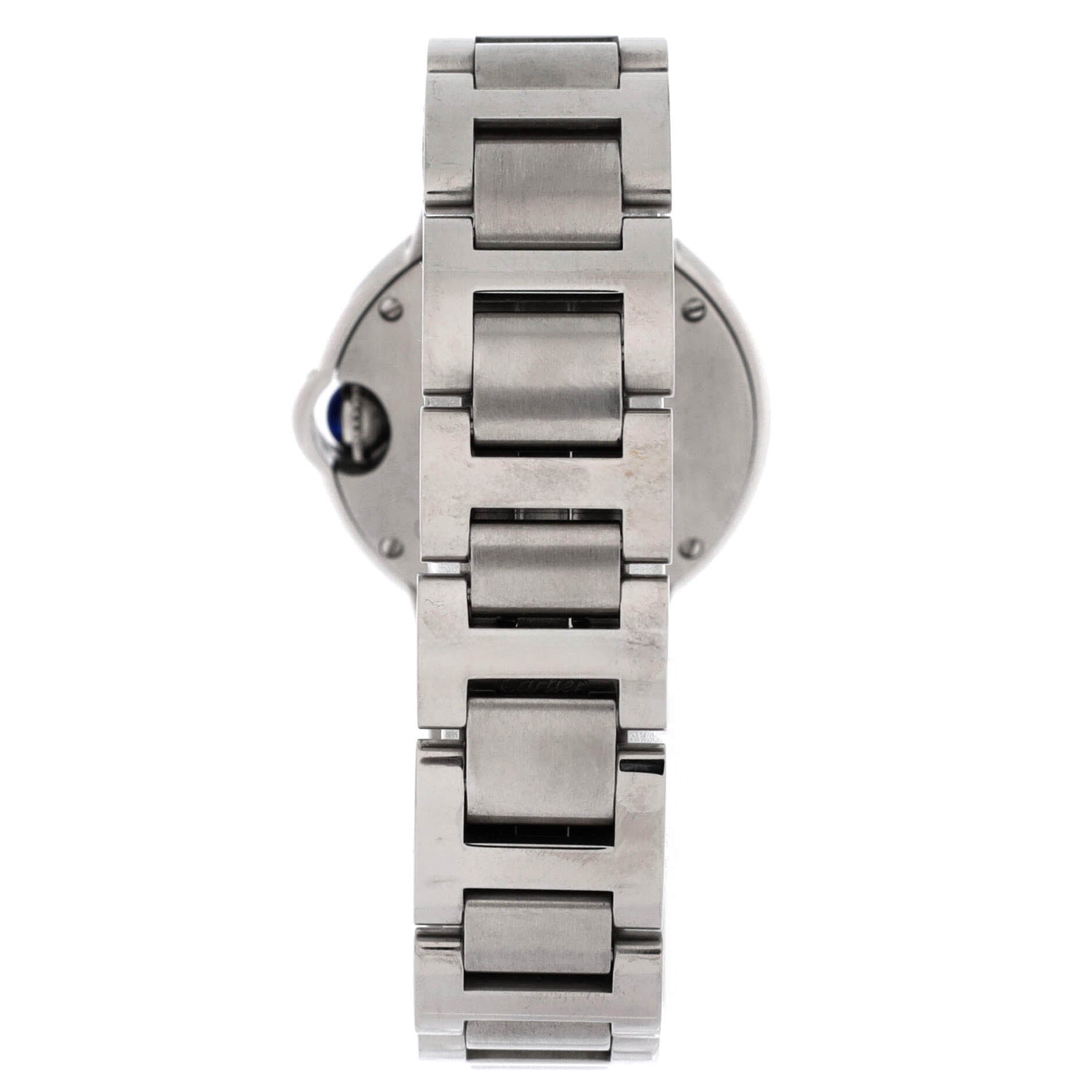 Ballon Bleu de Cartier Quartz Watch Stainless Steel with Diamond Markers 28