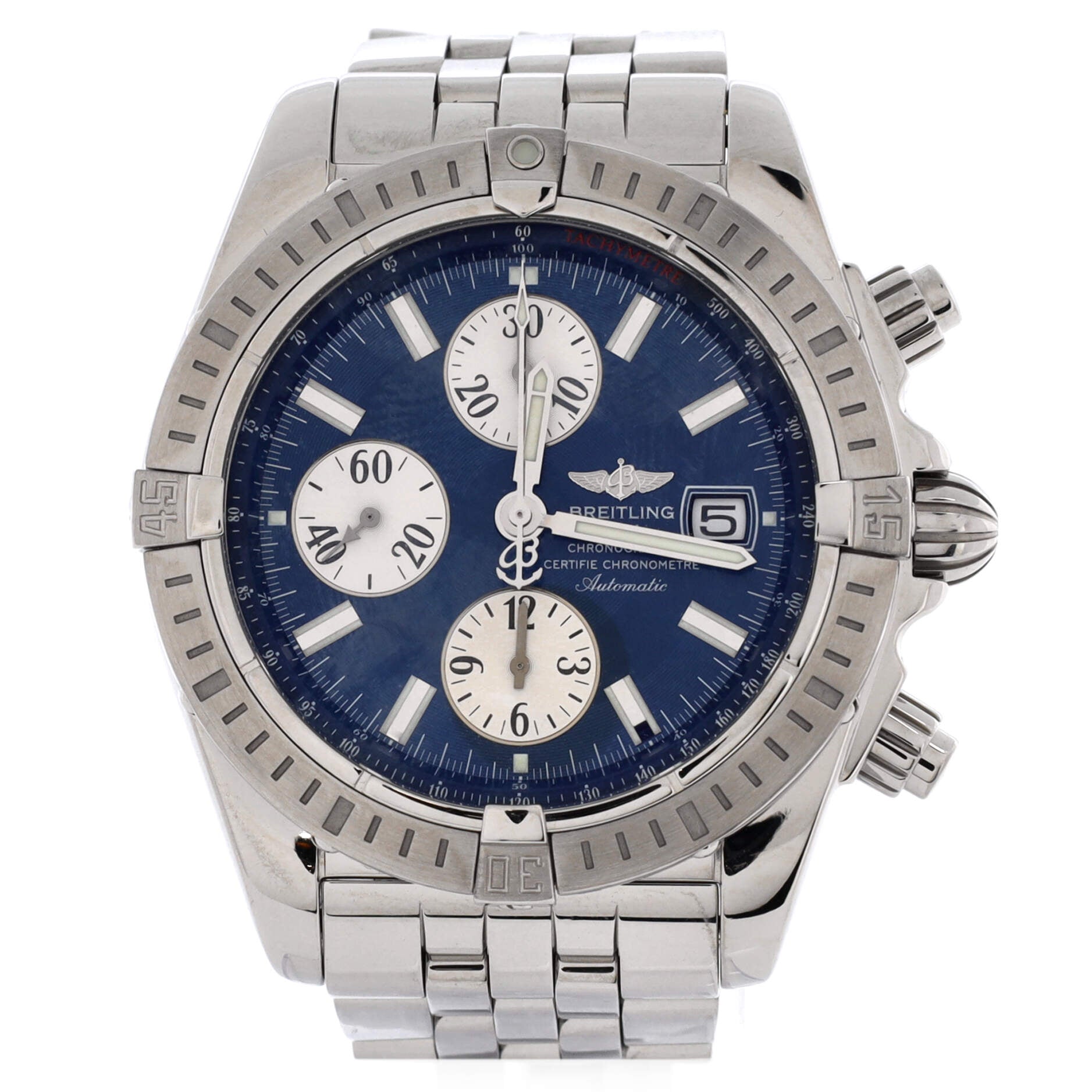Chronomat Evolution Chronometer Chronograph Automatic Watch Stainless Steel 44