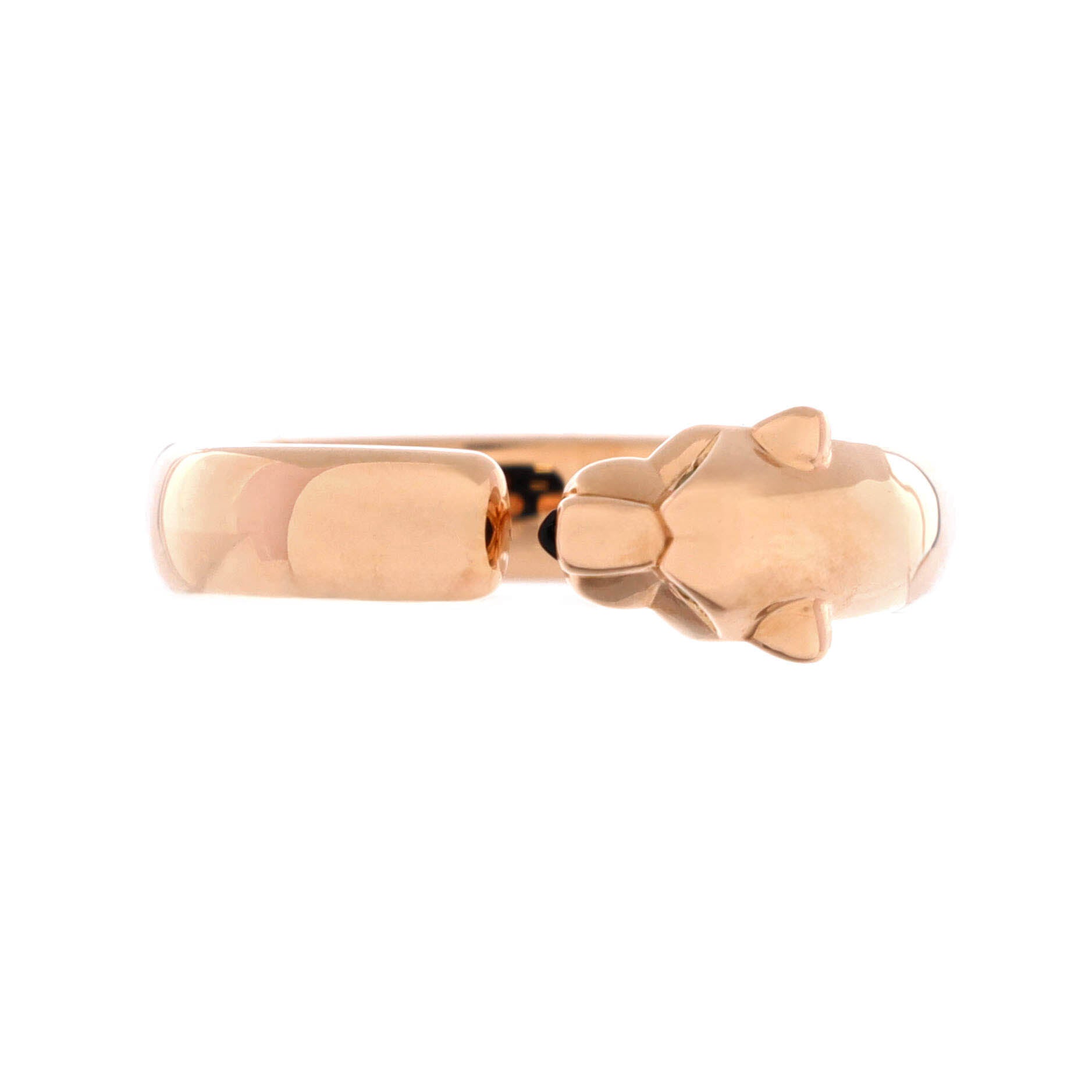 Panthere de Cartier Band Ring 18K Rose Gold with Onyx and Tsavorite 7mm