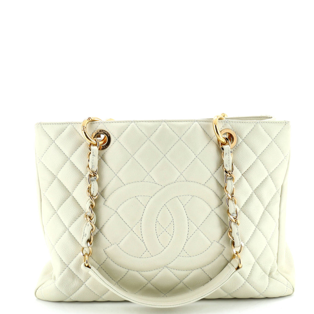Grand Shopping Tote Quilted Caviar