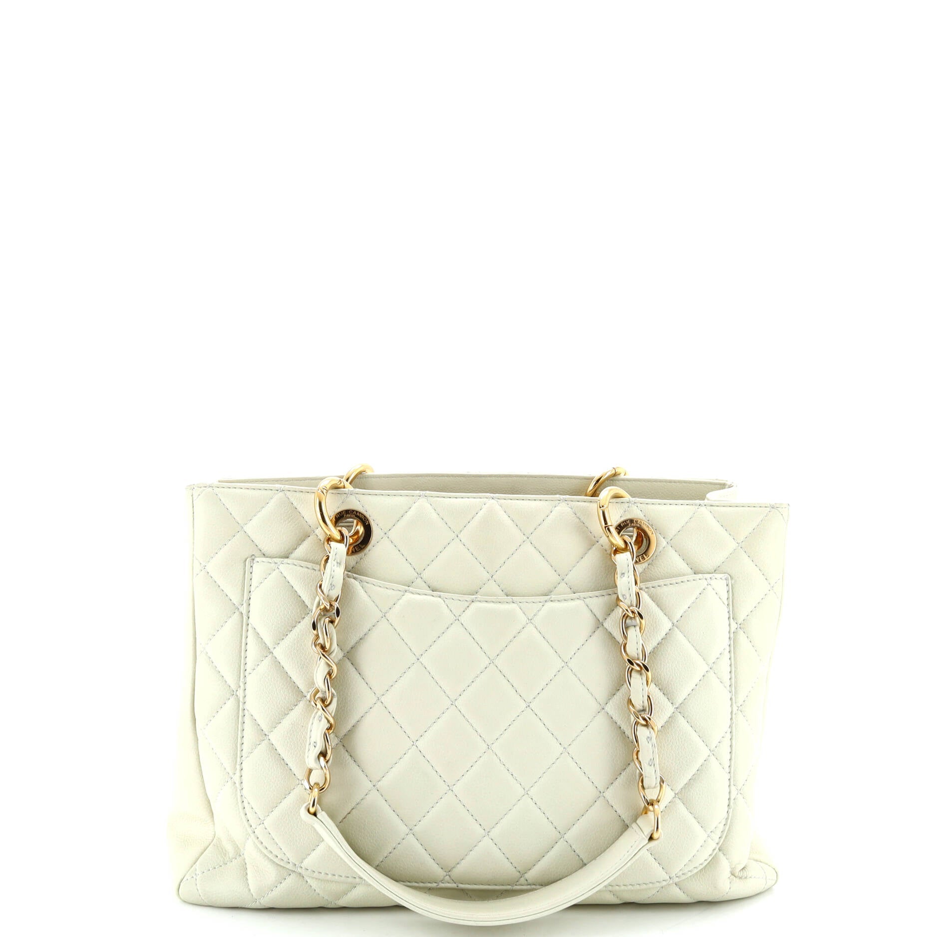 Grand Shopping Tote Quilted Caviar