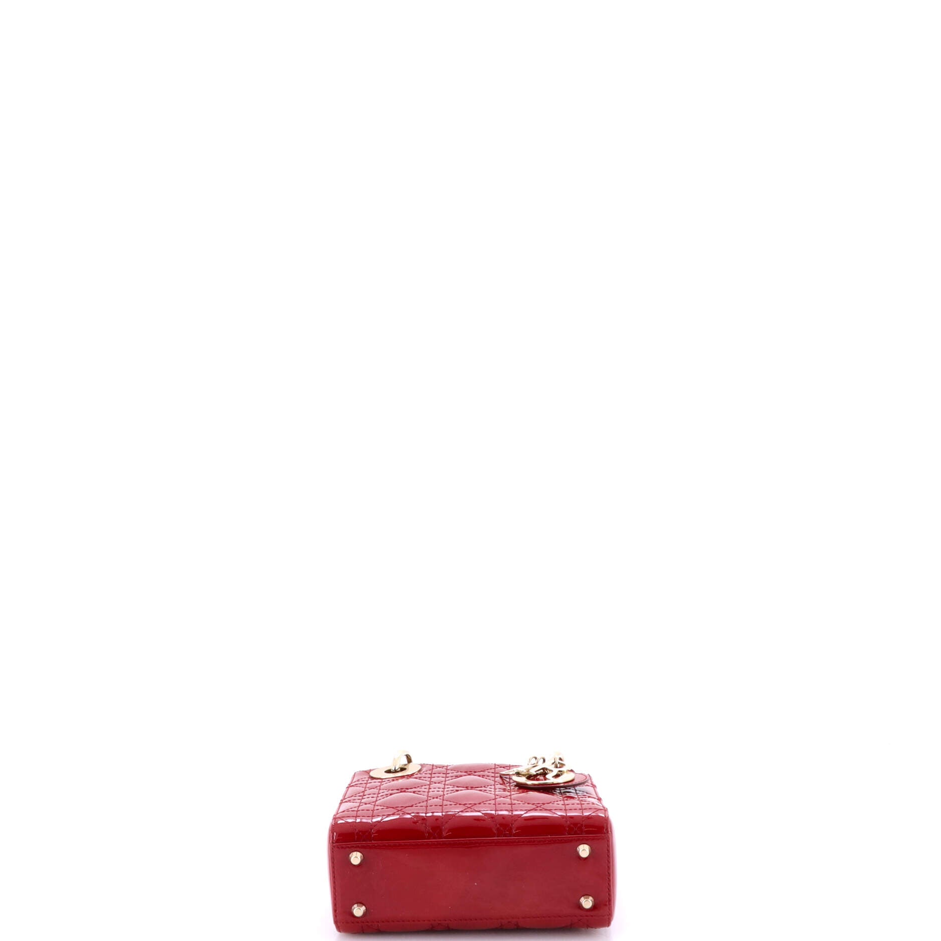 Lady Dior Chain Bag Cannage Quilt Patent Mini
