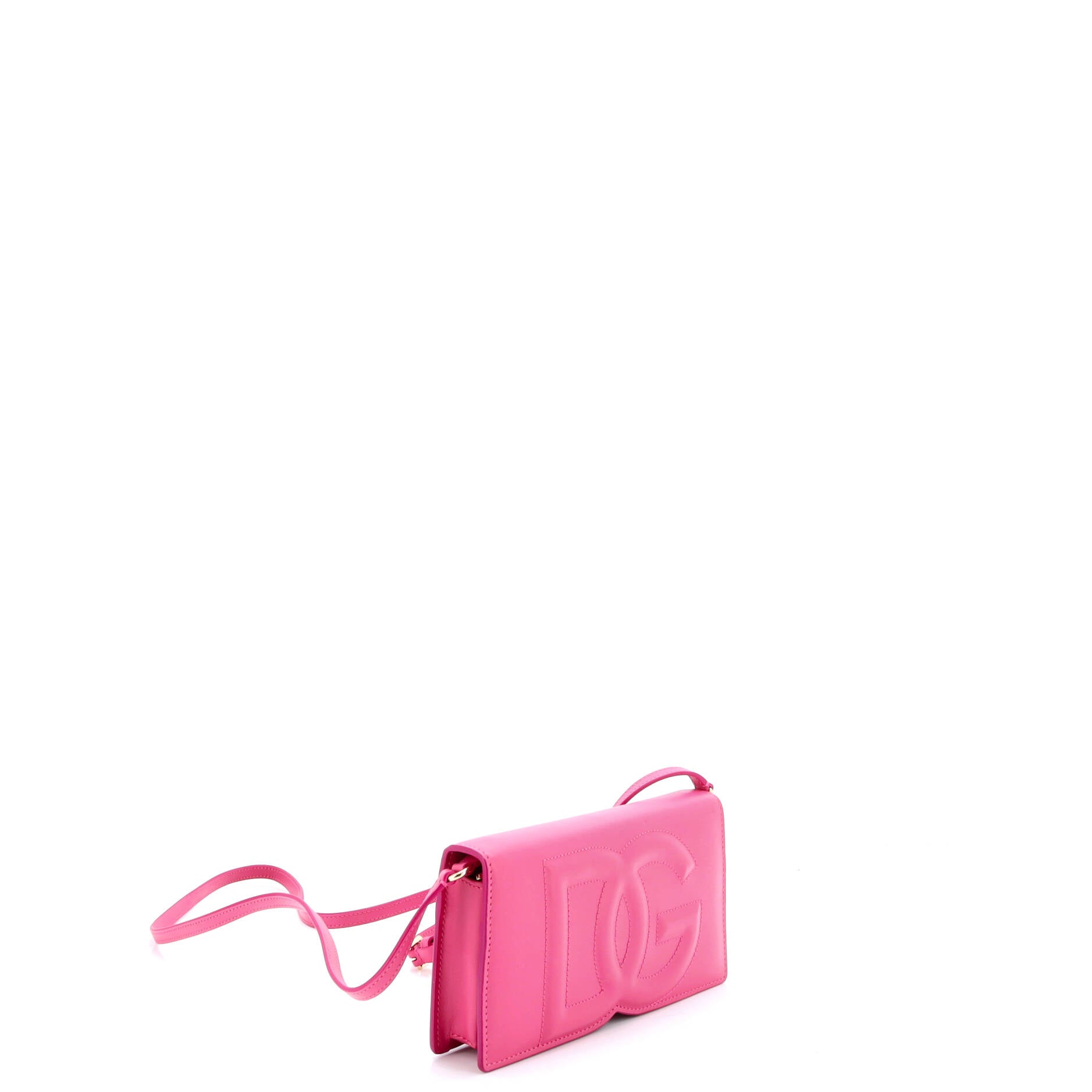 DG Logo Flap Shoulder Bag Leather Small