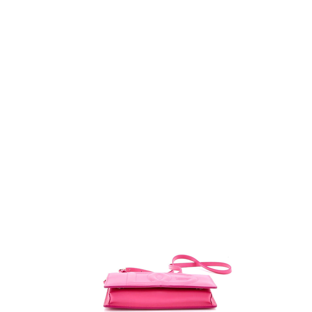 DG Logo Flap Shoulder Bag Leather Small