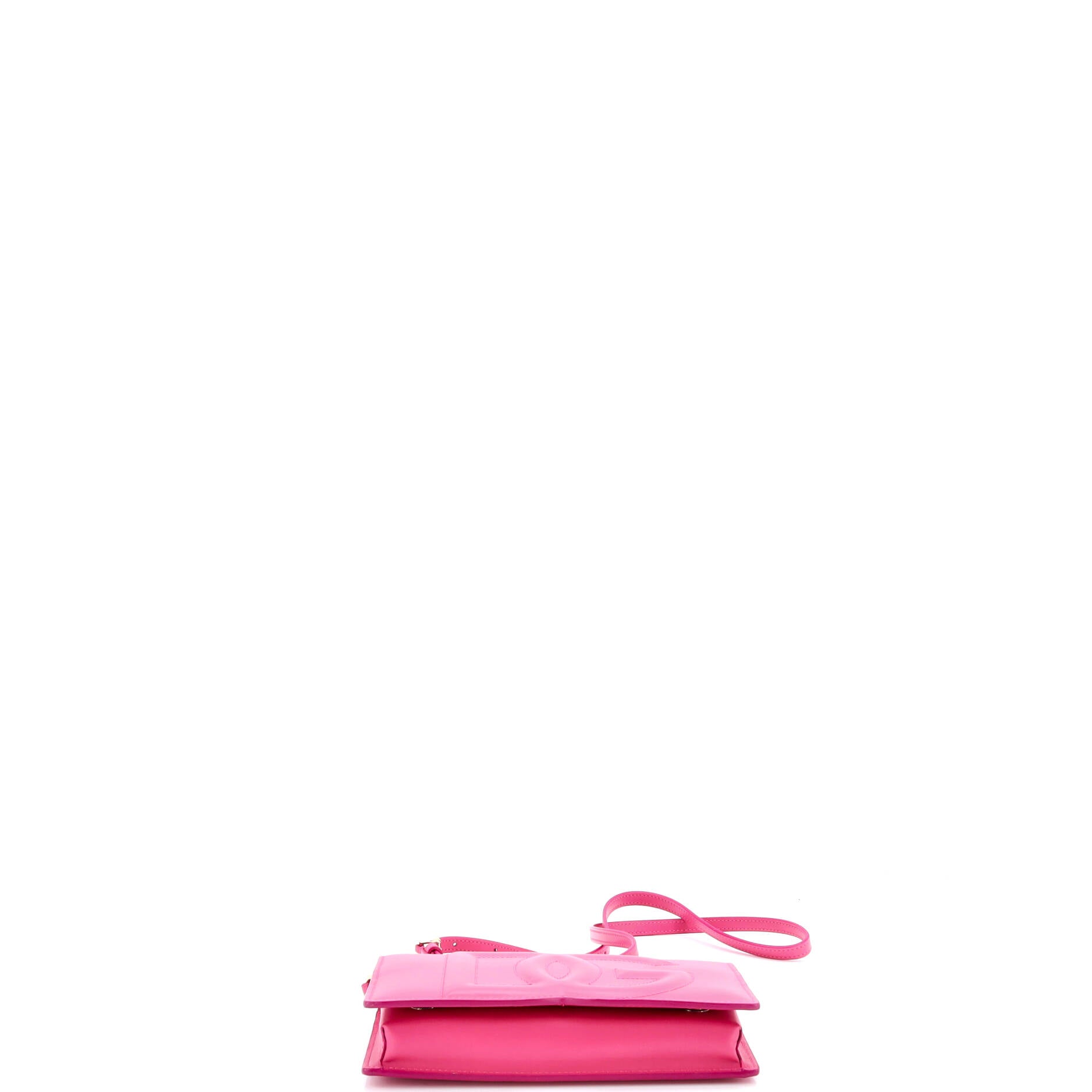 DG Logo Flap Shoulder Bag Leather Small