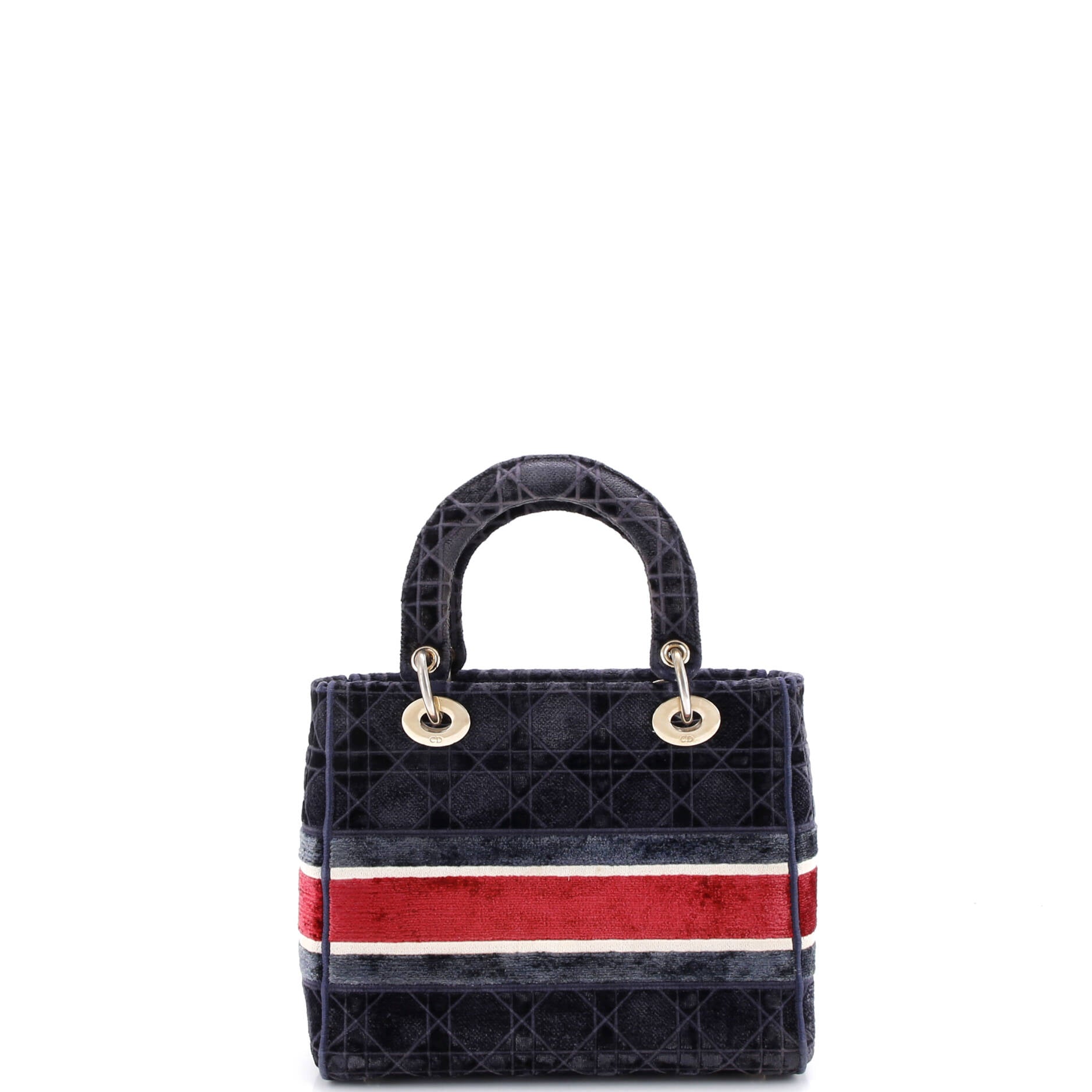 Lady D-Lite Bag Cannage Embroidered Velvet Medium