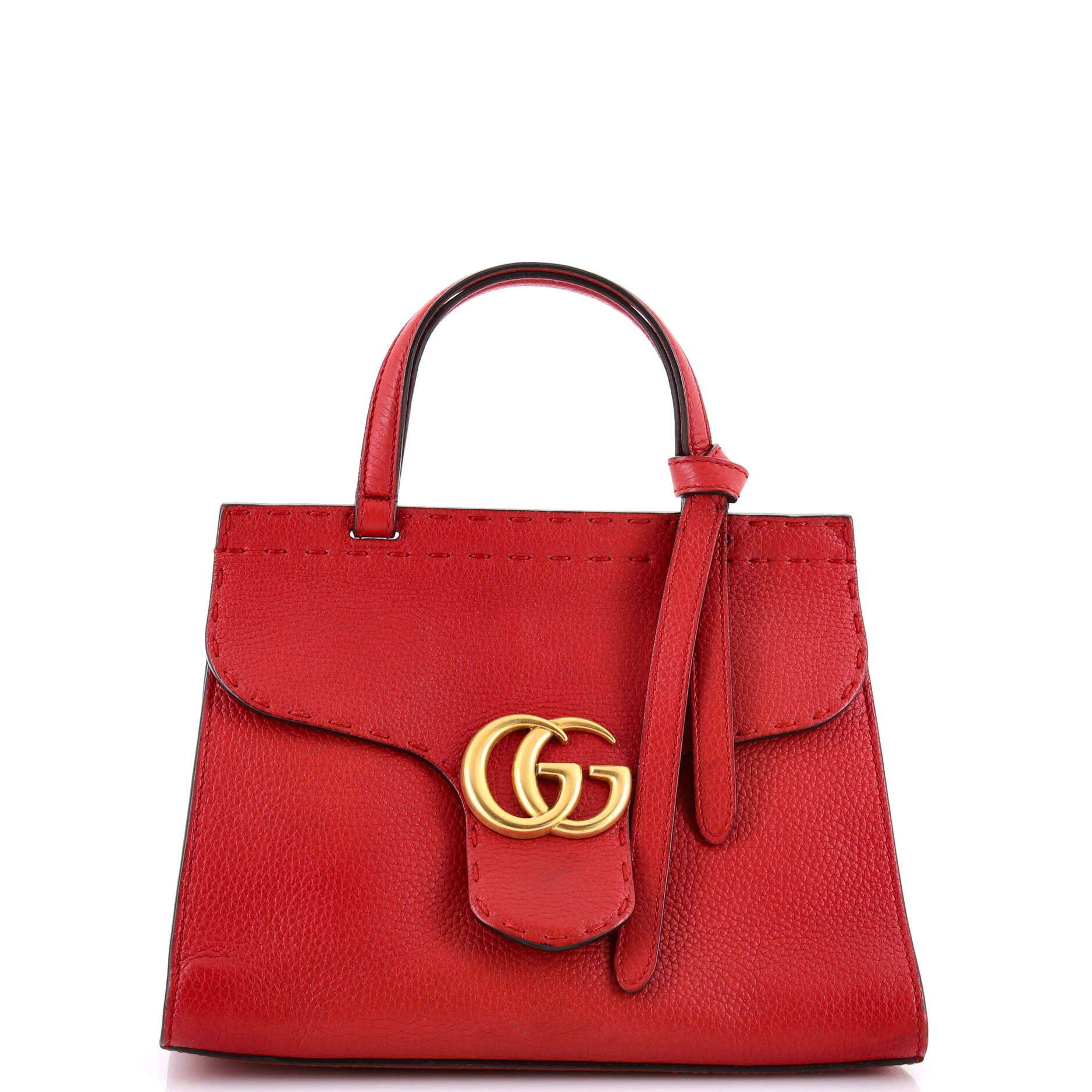 GG Marmont Top Handle Bag Leather Mini
