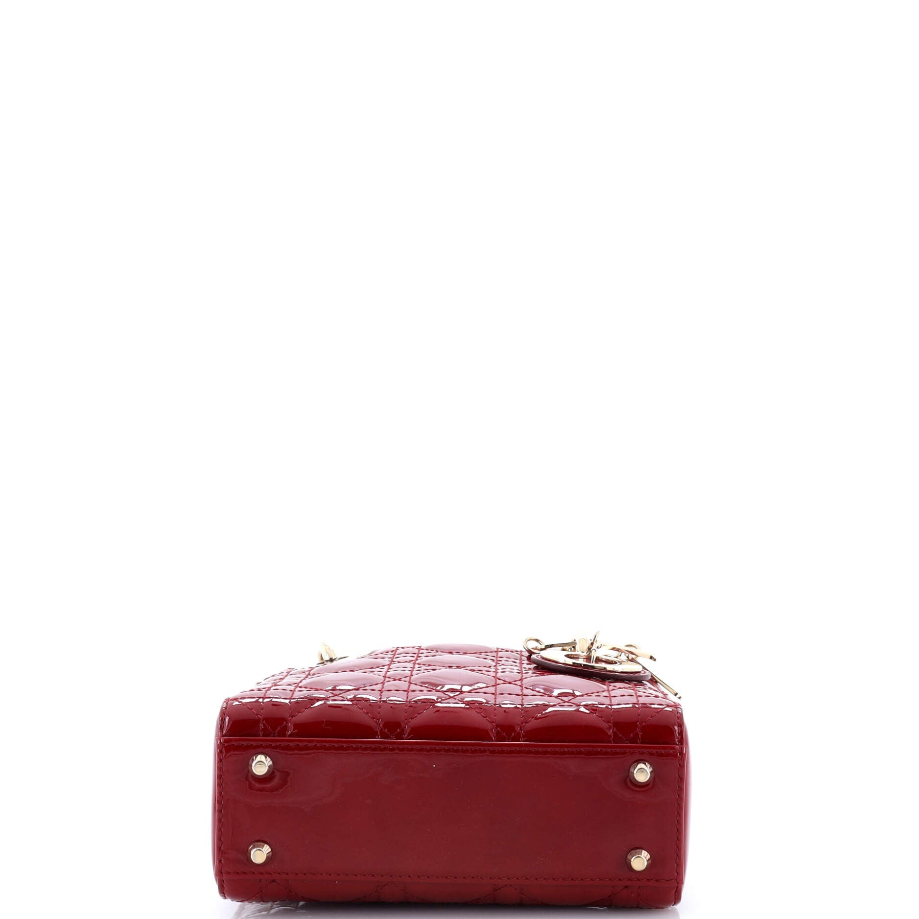 Lady Dior Chain Bag Cannage Quilt Patent Mini