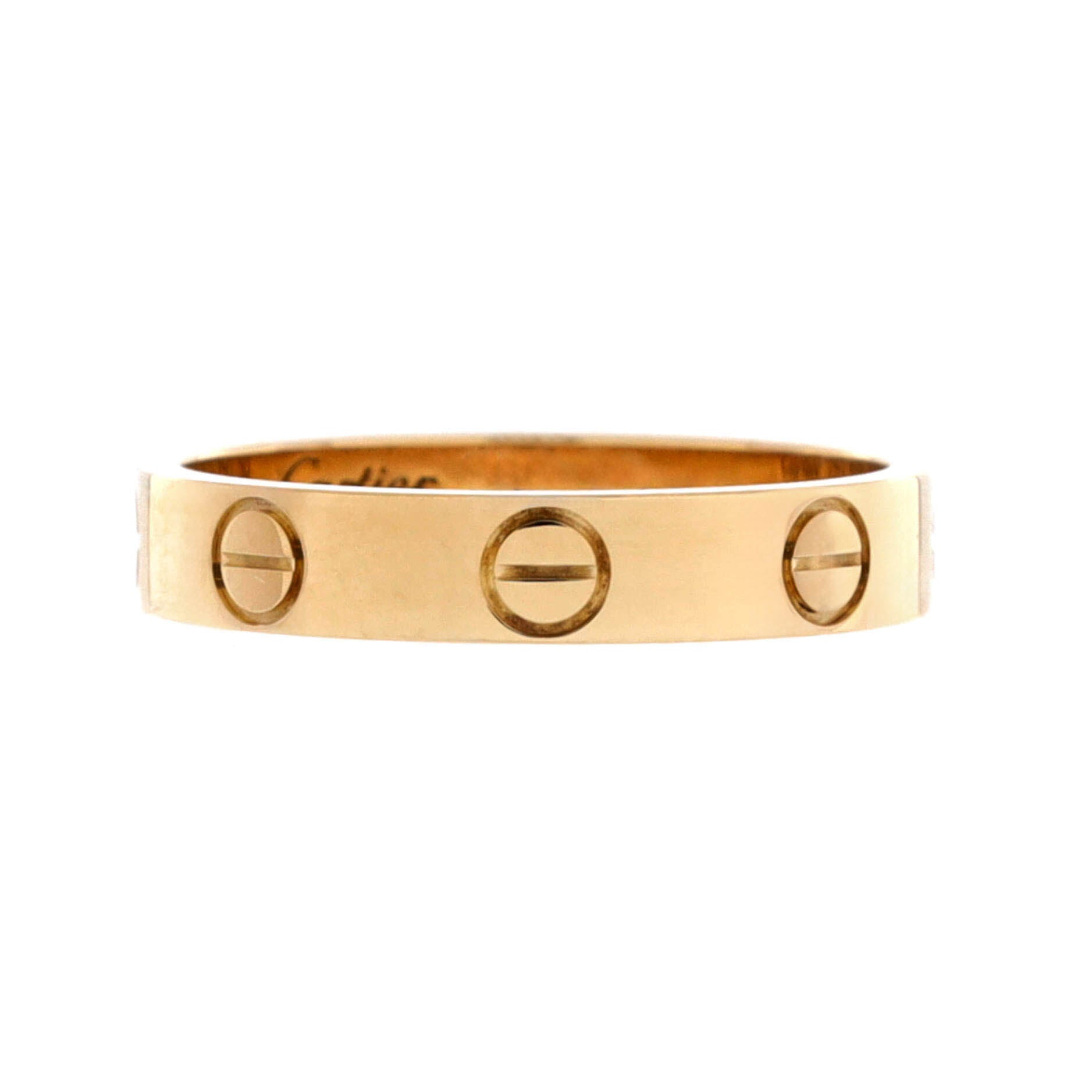 Love Wedding Band Ring 18K Yellow Gold