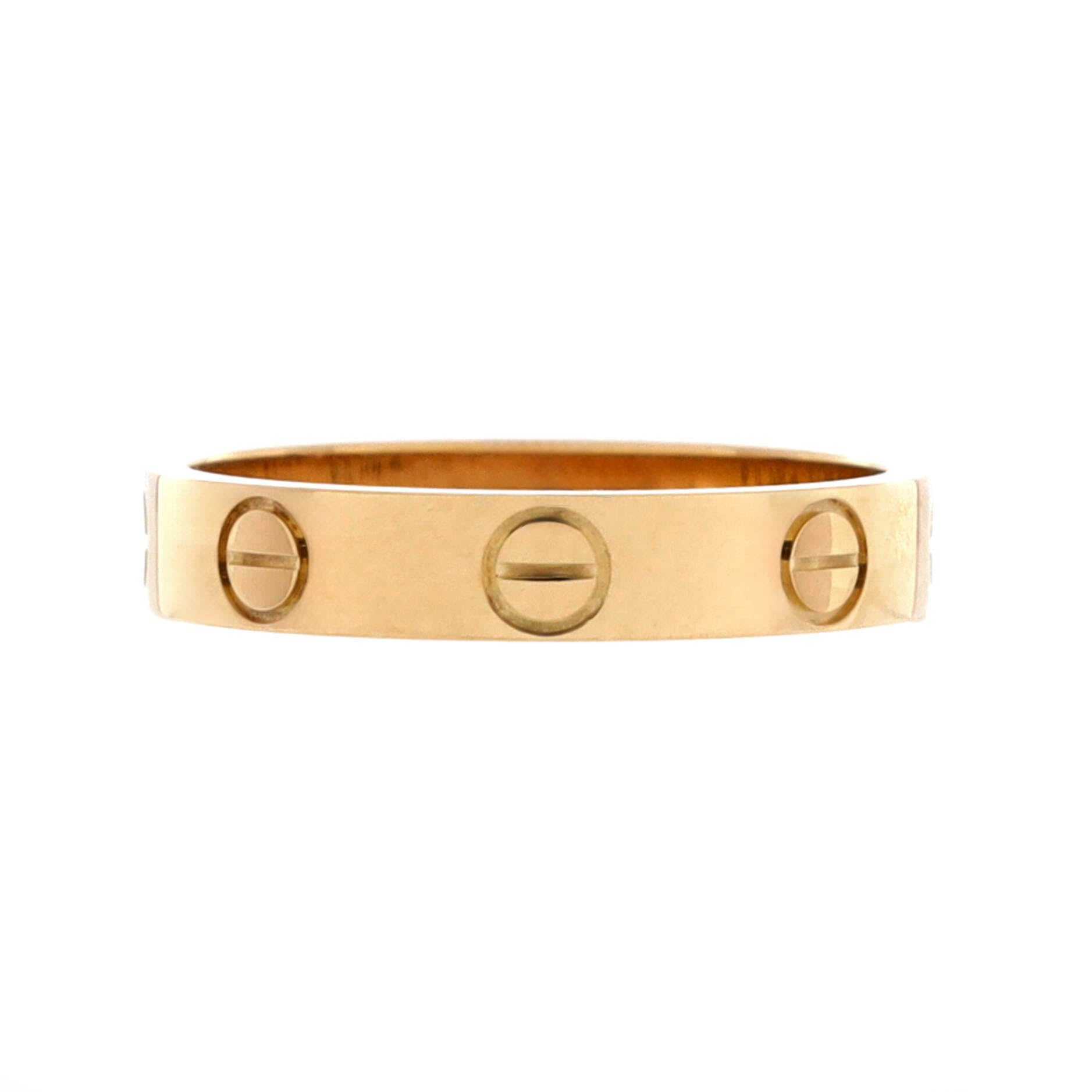 Love Wedding Band Ring 18K Yellow Gold
