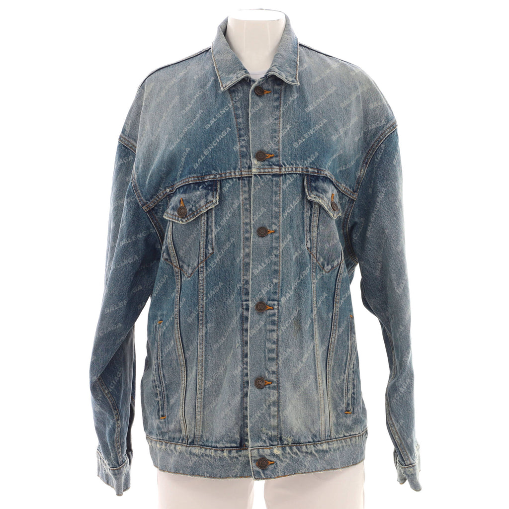 Logo Oversized Jacket Denim