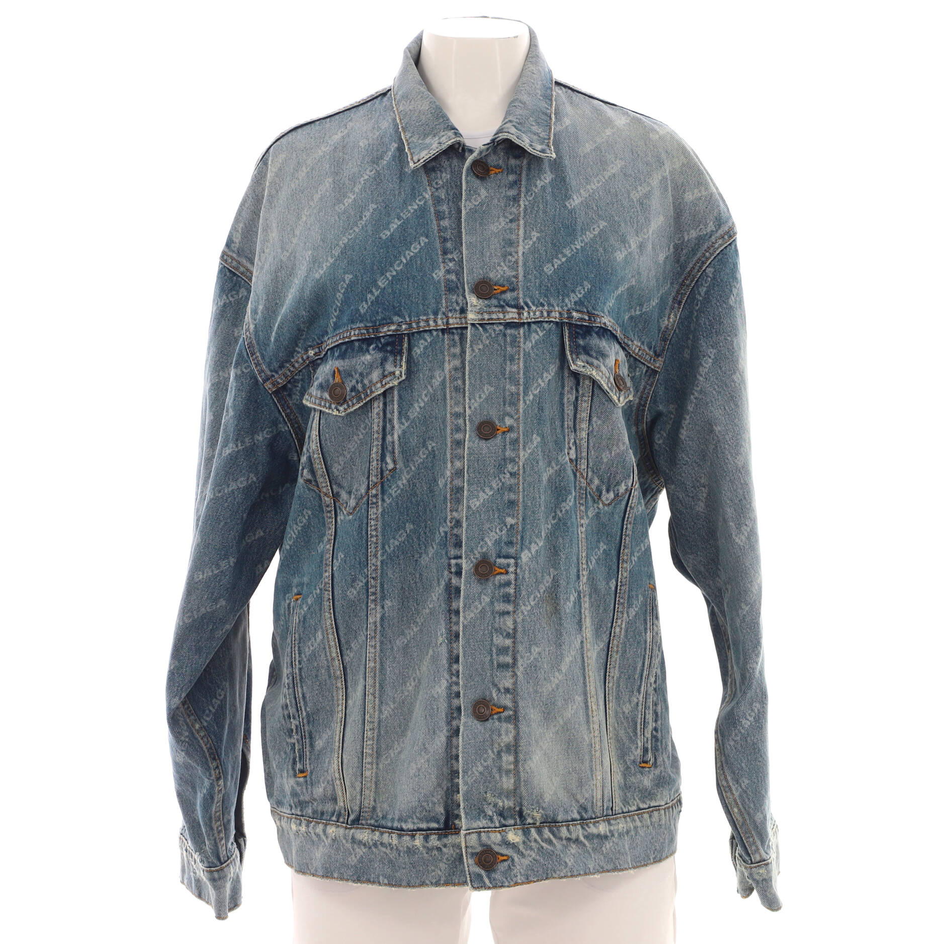 Logo Oversized Jacket Denim