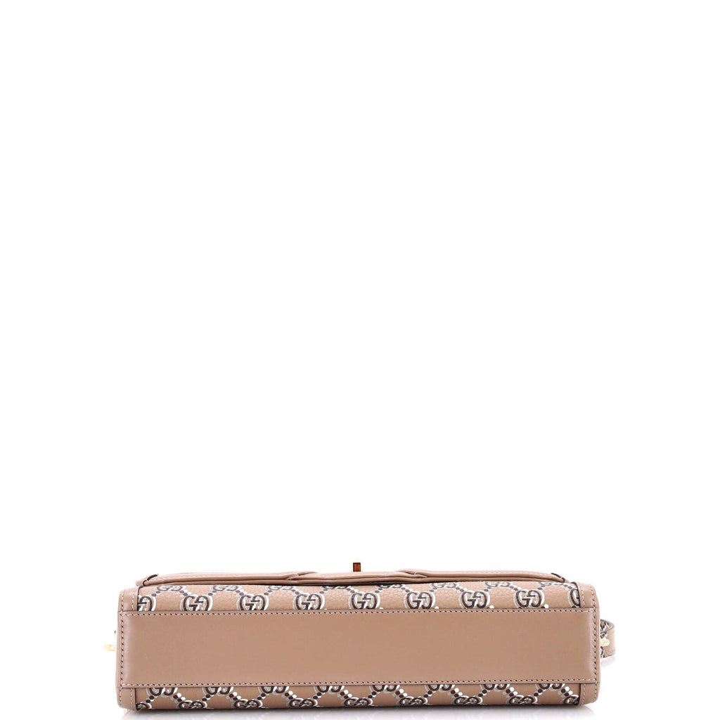 Luce Shoulder Bag Optical GG Printed Leather Small