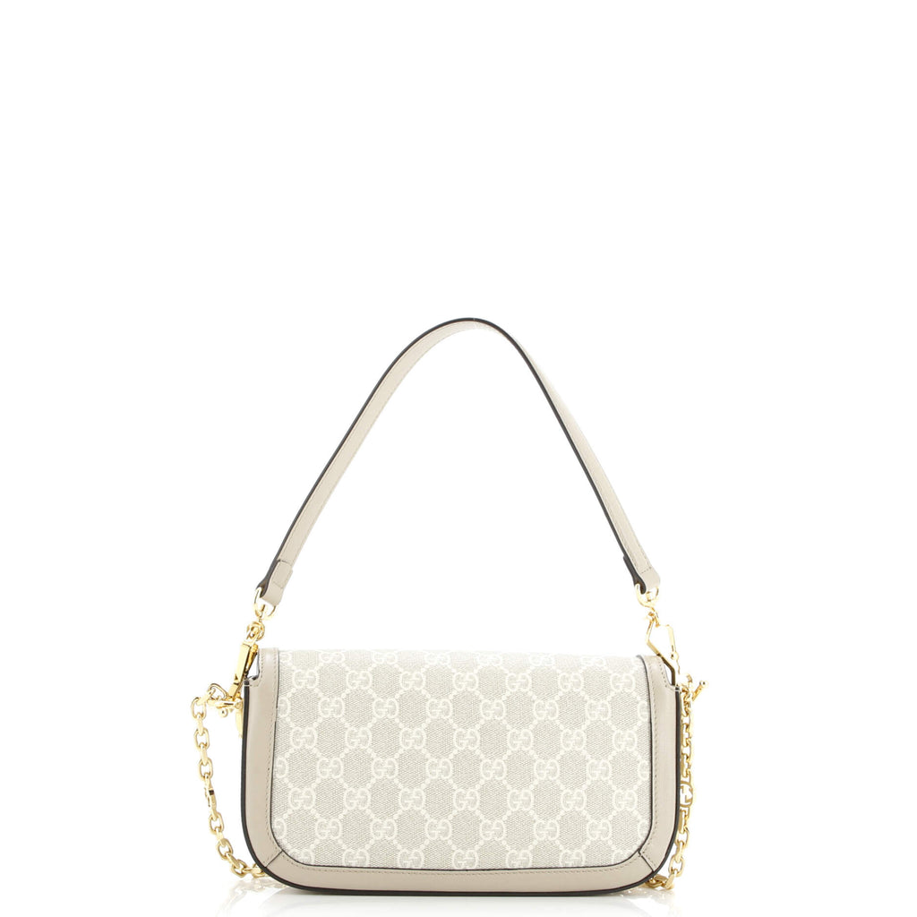 Horsebit 1955 Shoulder Bag GG Coated Canvas with Leather East West