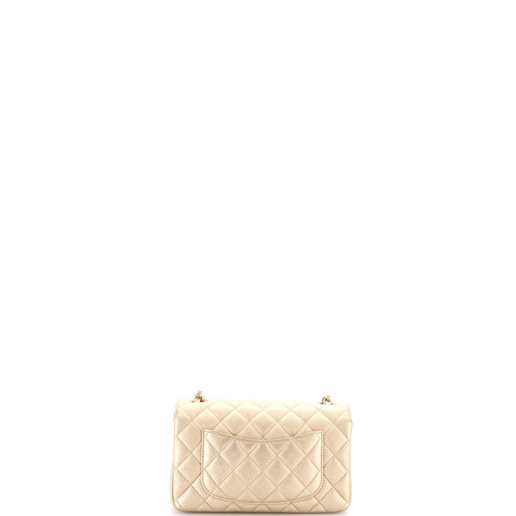 Classic Single Flap Bag Quilted Metallic Lambskin Mini