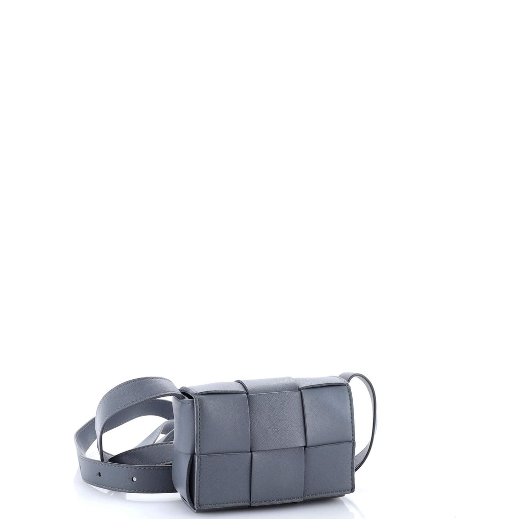 Cassette Crossbody Bag Maxi Intrecciato Leather Candy