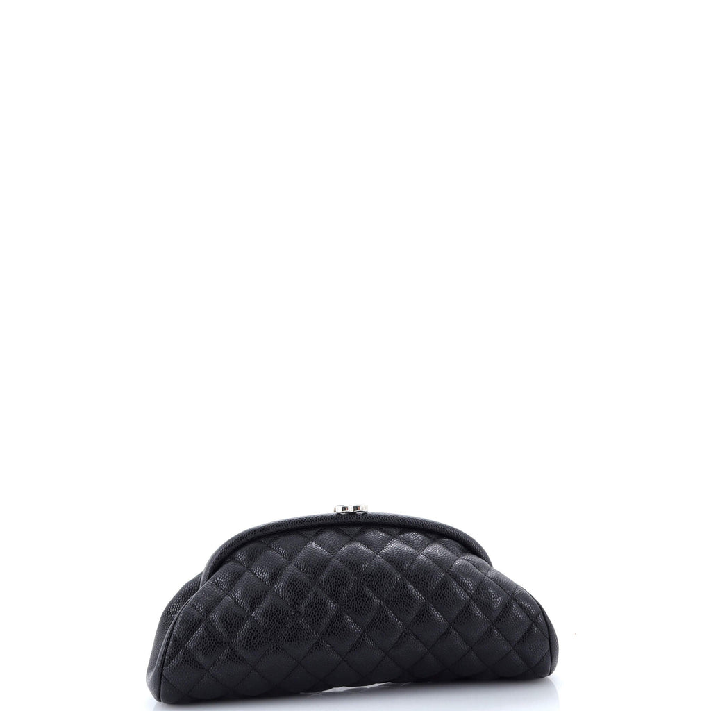 Timeless Clutch Quilted Caviar