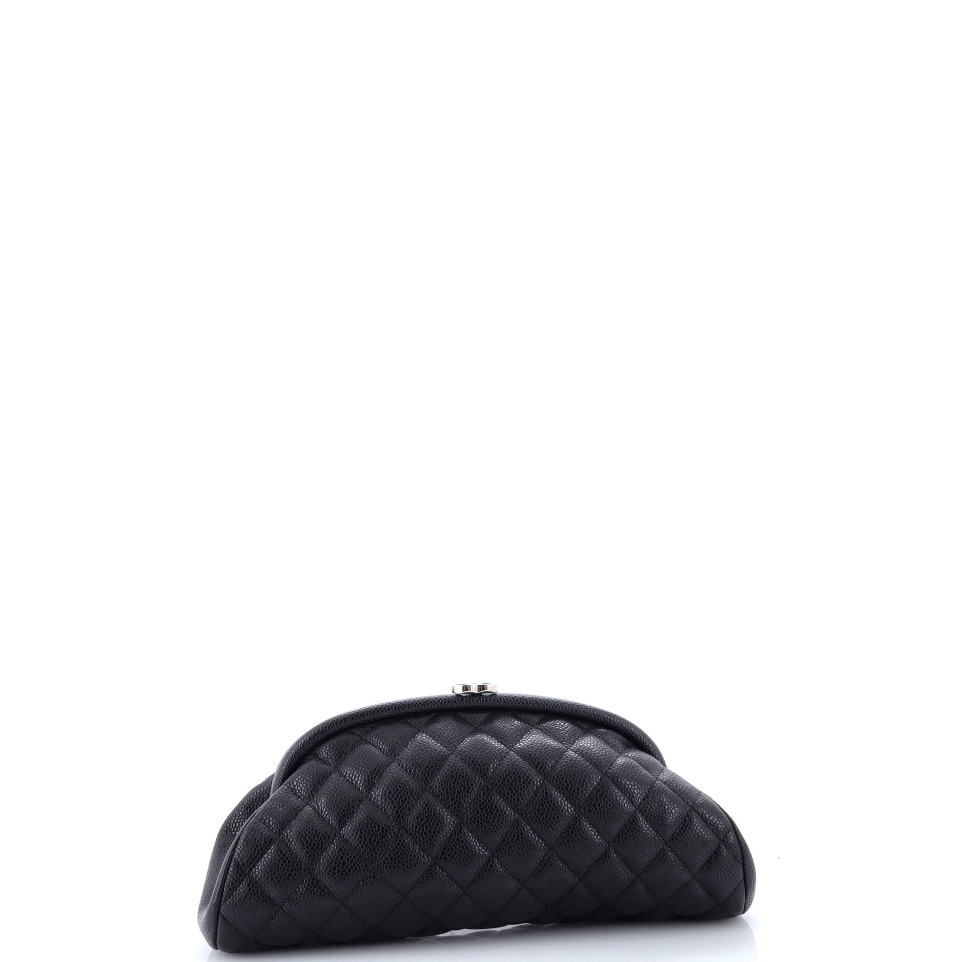 Timeless Clutch Quilted Caviar