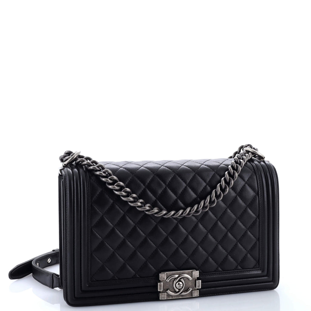 Boy Flap Bag Quilted Lambskin New Medium