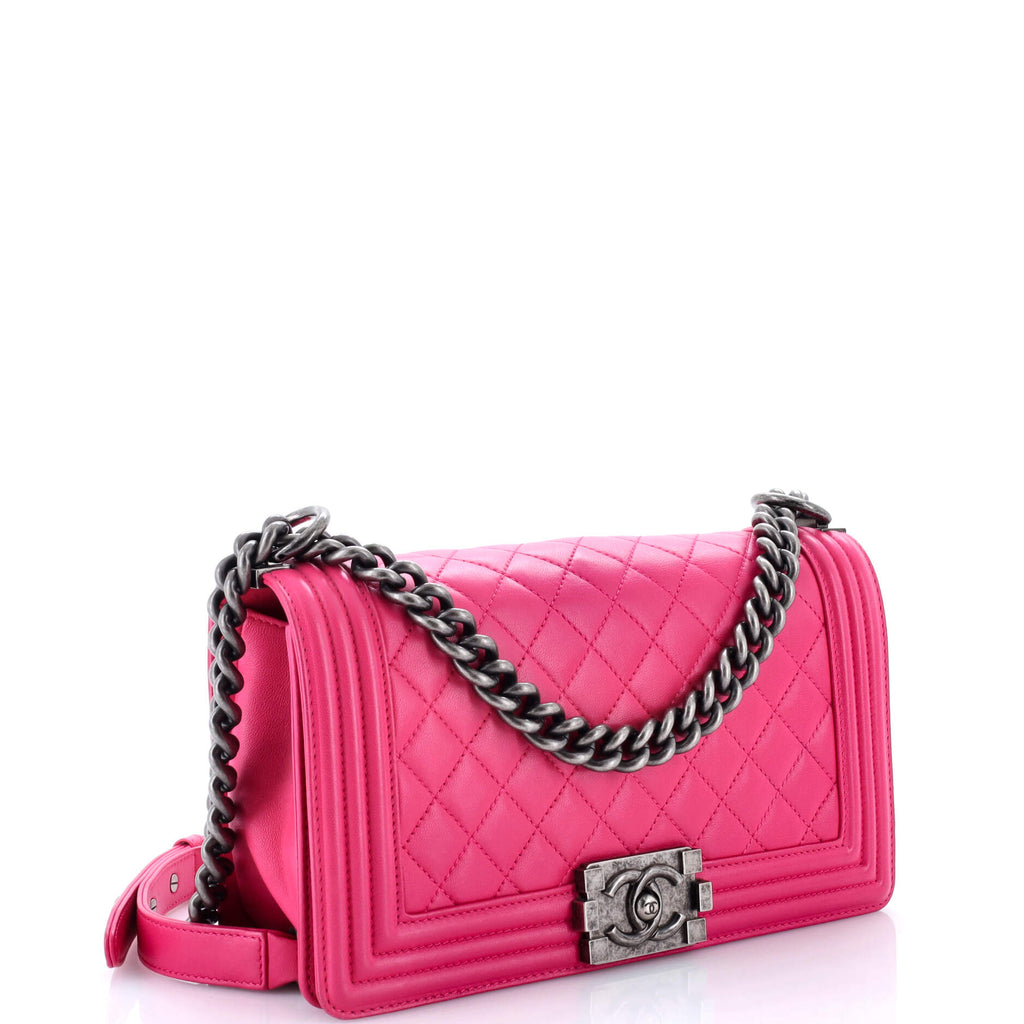 Boy Flap Bag Quilted Lambskin Old Medium